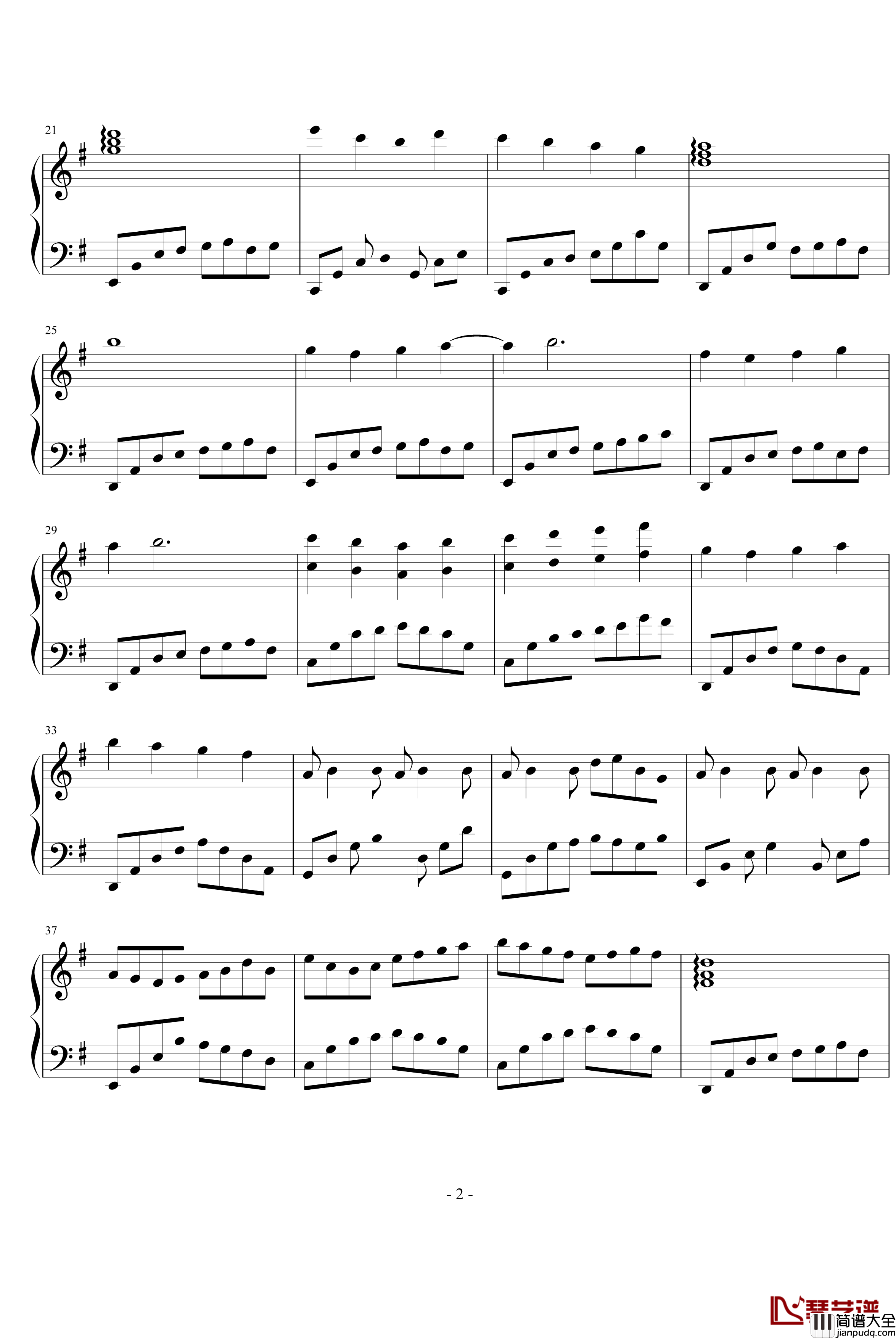 爱已无言钢琴谱_风花雨露