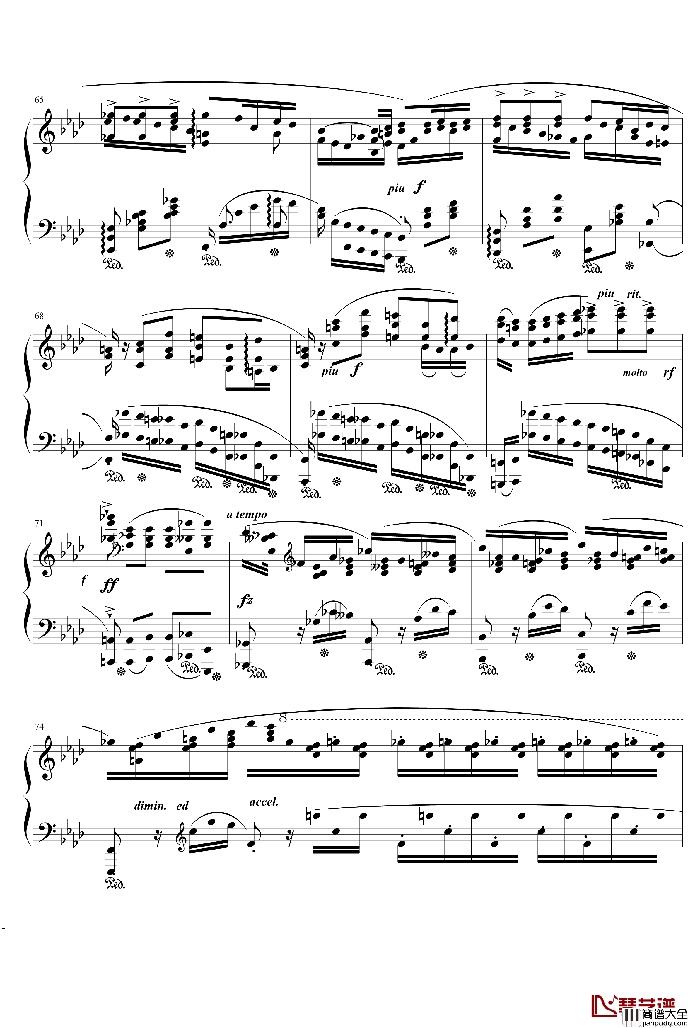 肖邦f小调叙事曲钢琴谱_肖邦_chopin