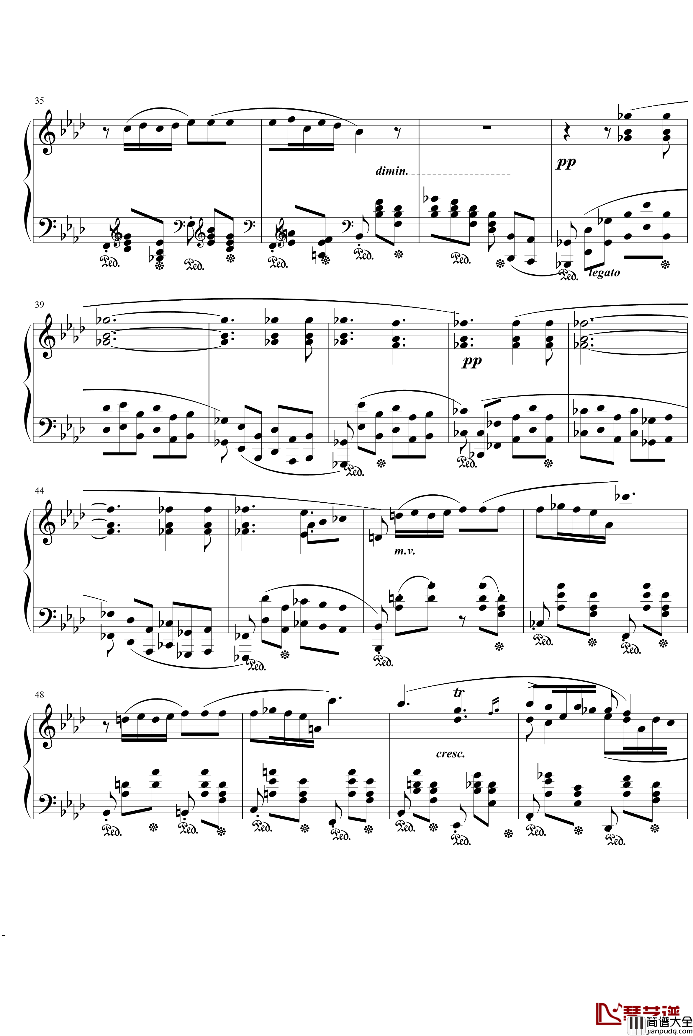 肖邦f小调叙事曲钢琴谱_肖邦_chopin