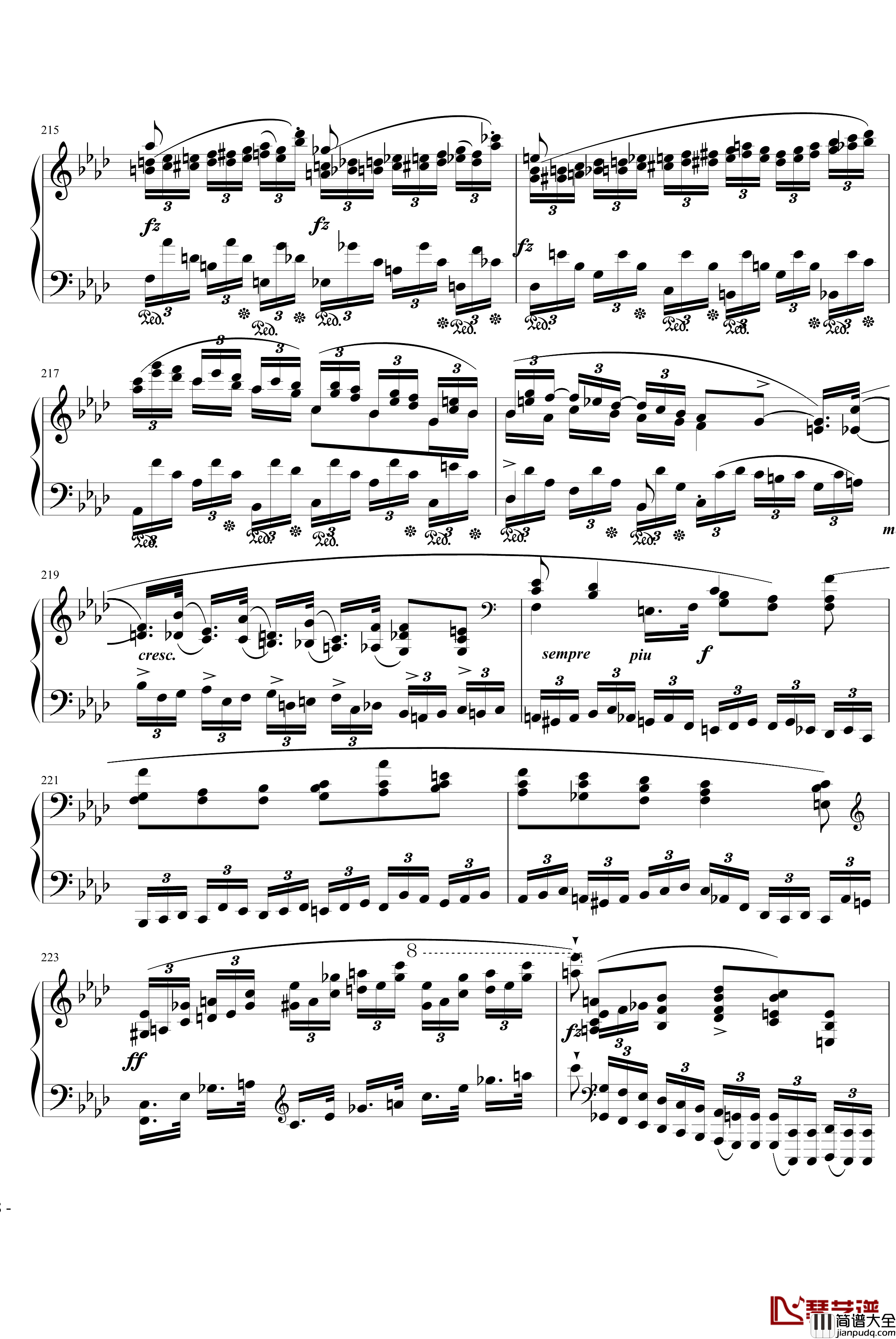 肖邦f小调叙事曲钢琴谱_肖邦_chopin