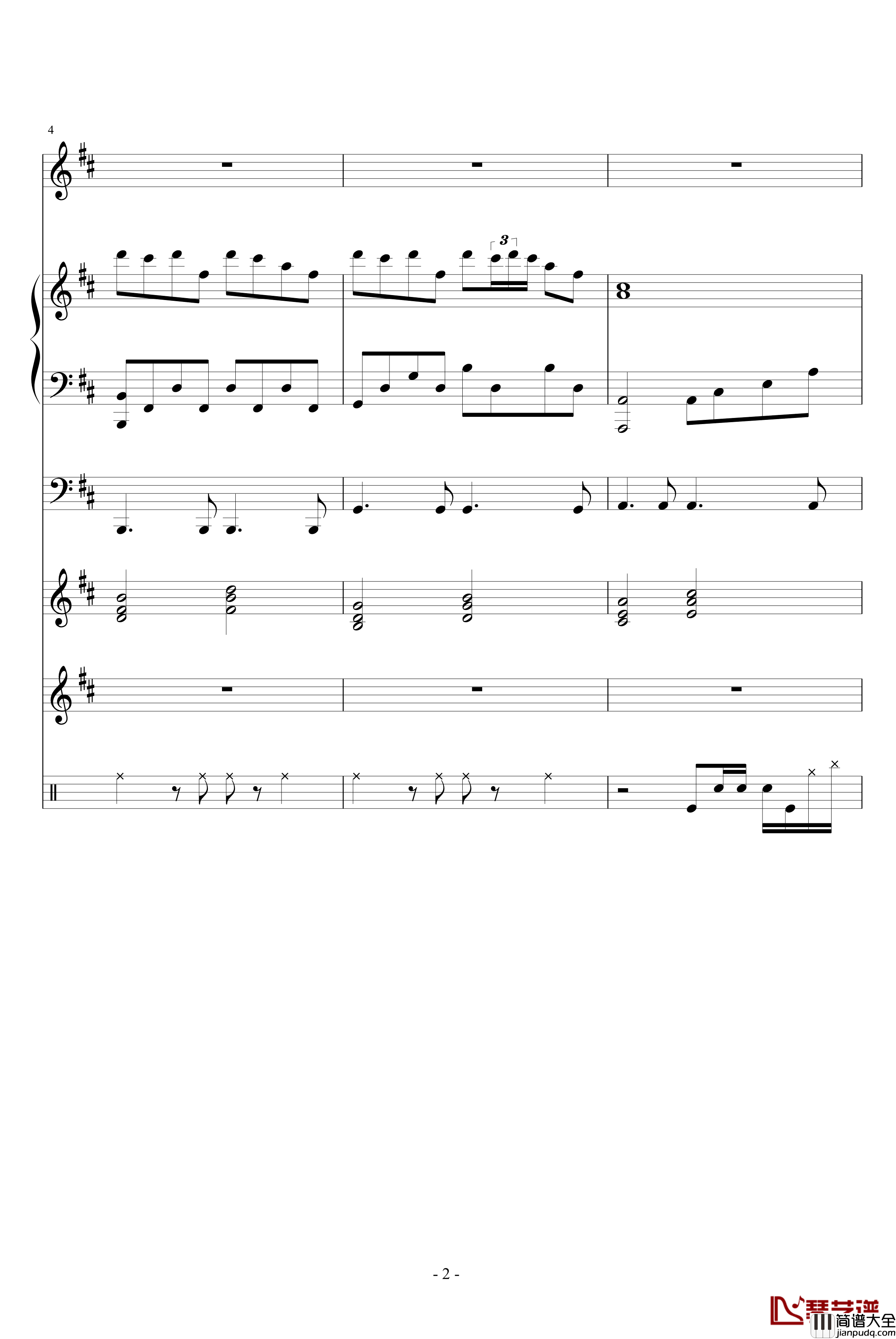 HOLD_YOUR_HANDS钢琴谱_血腥残阳