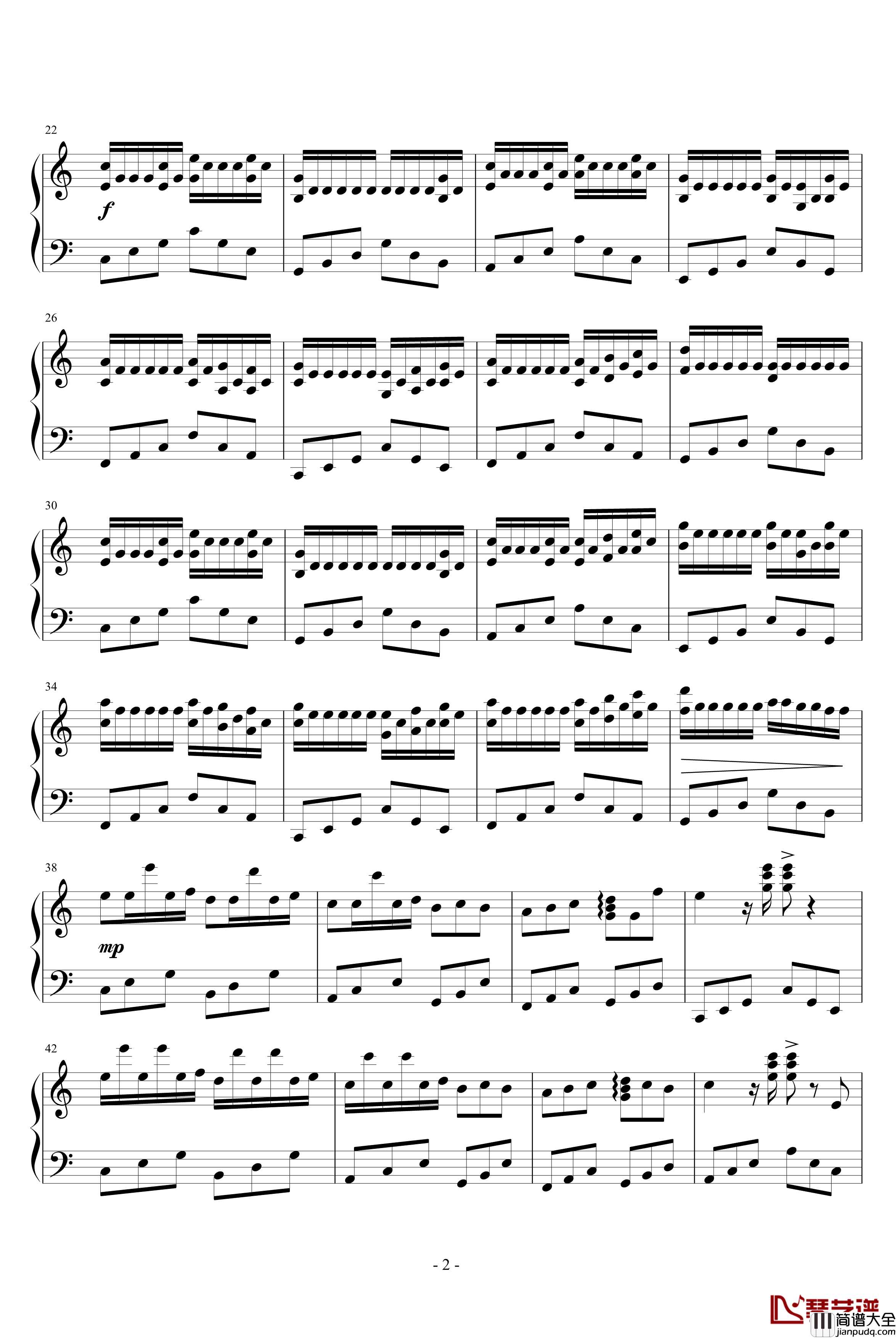 进阶练习曲第一首钢琴谱_Ashitaka