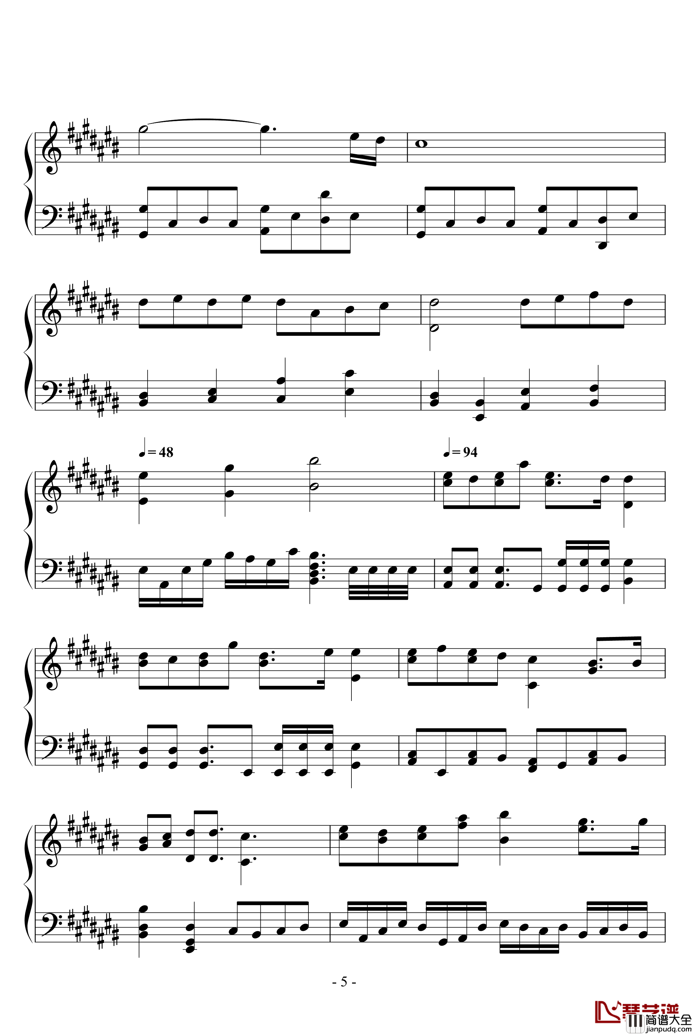 钟鸣钢琴谱_游戏_薄暮传说