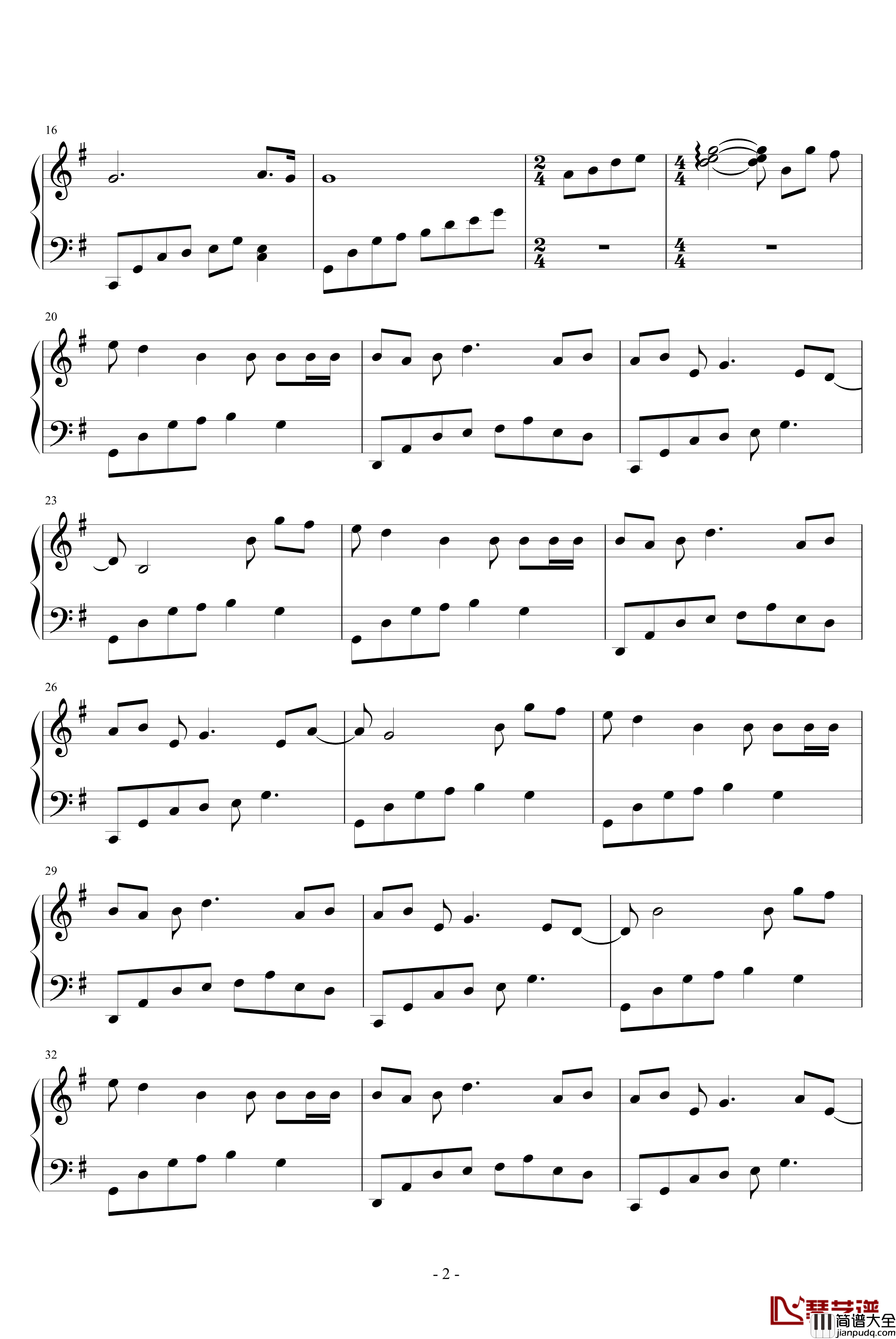 无题钢琴谱_流风遗韵