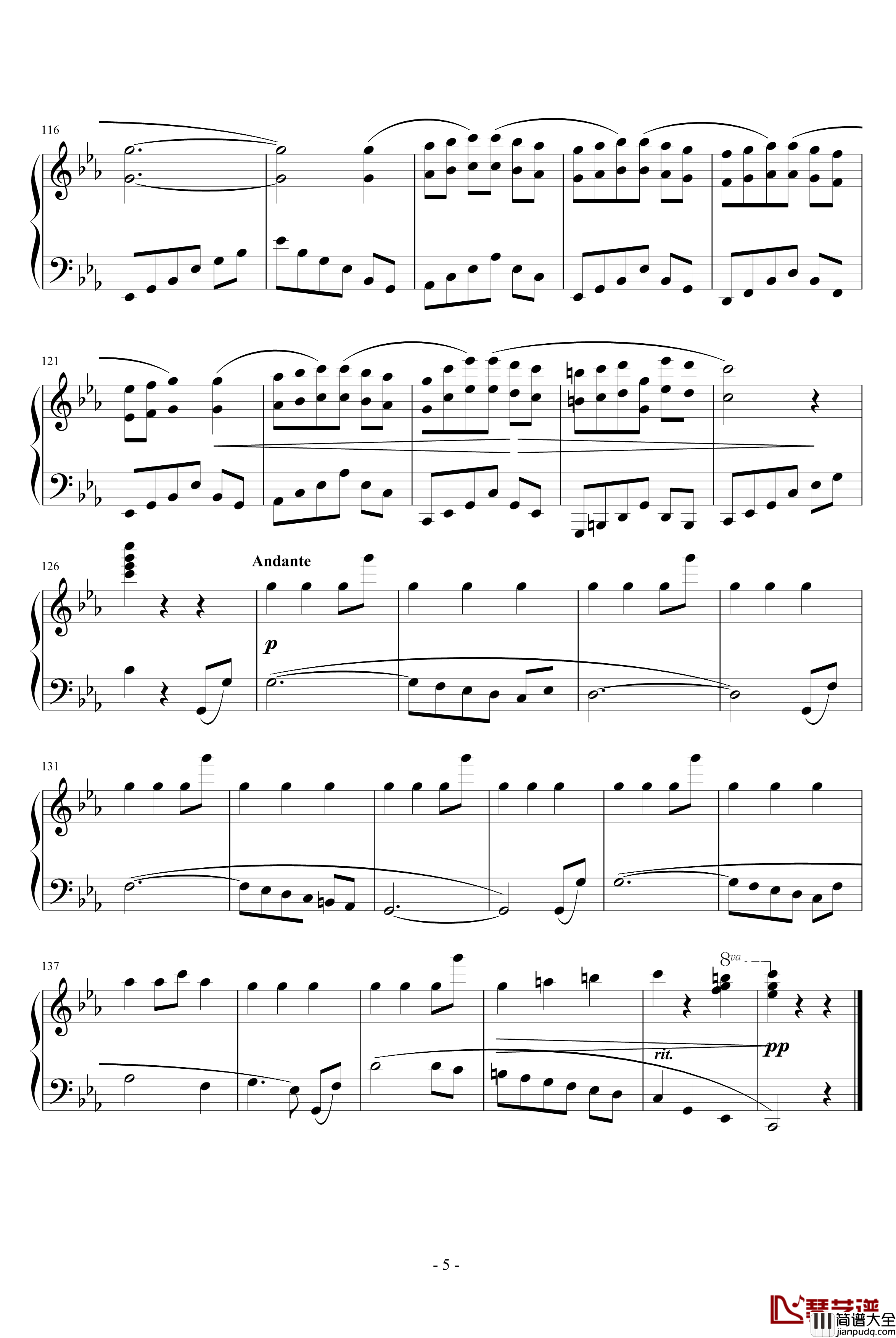 回忆钢琴谱_Ashitaka