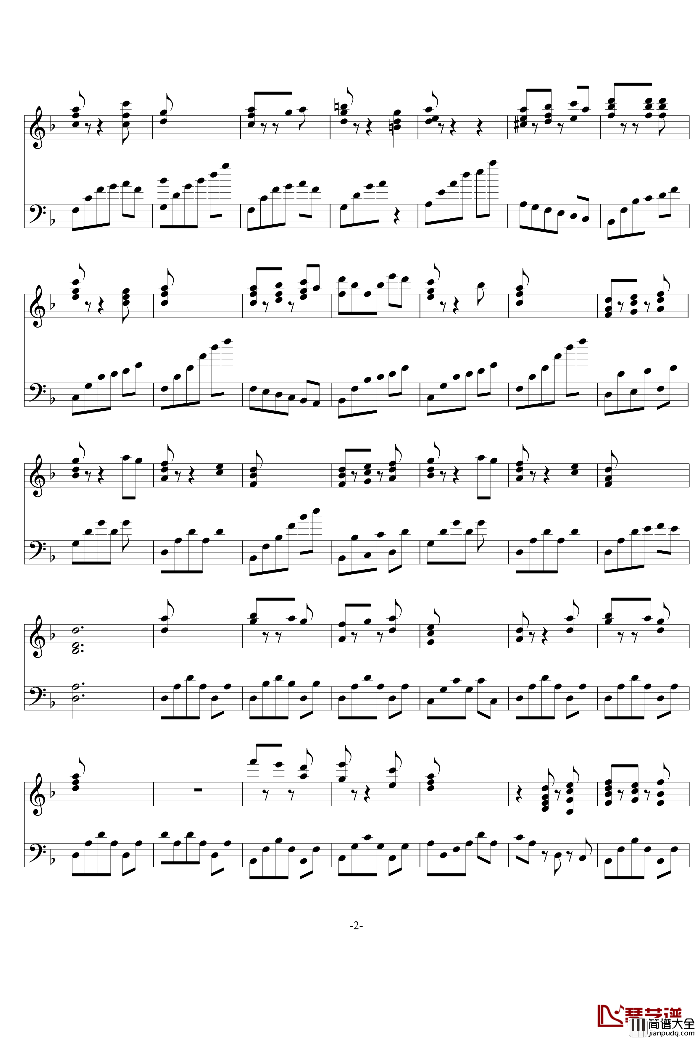 兄弟钢琴谱_钢之炼金术师_飖翾版