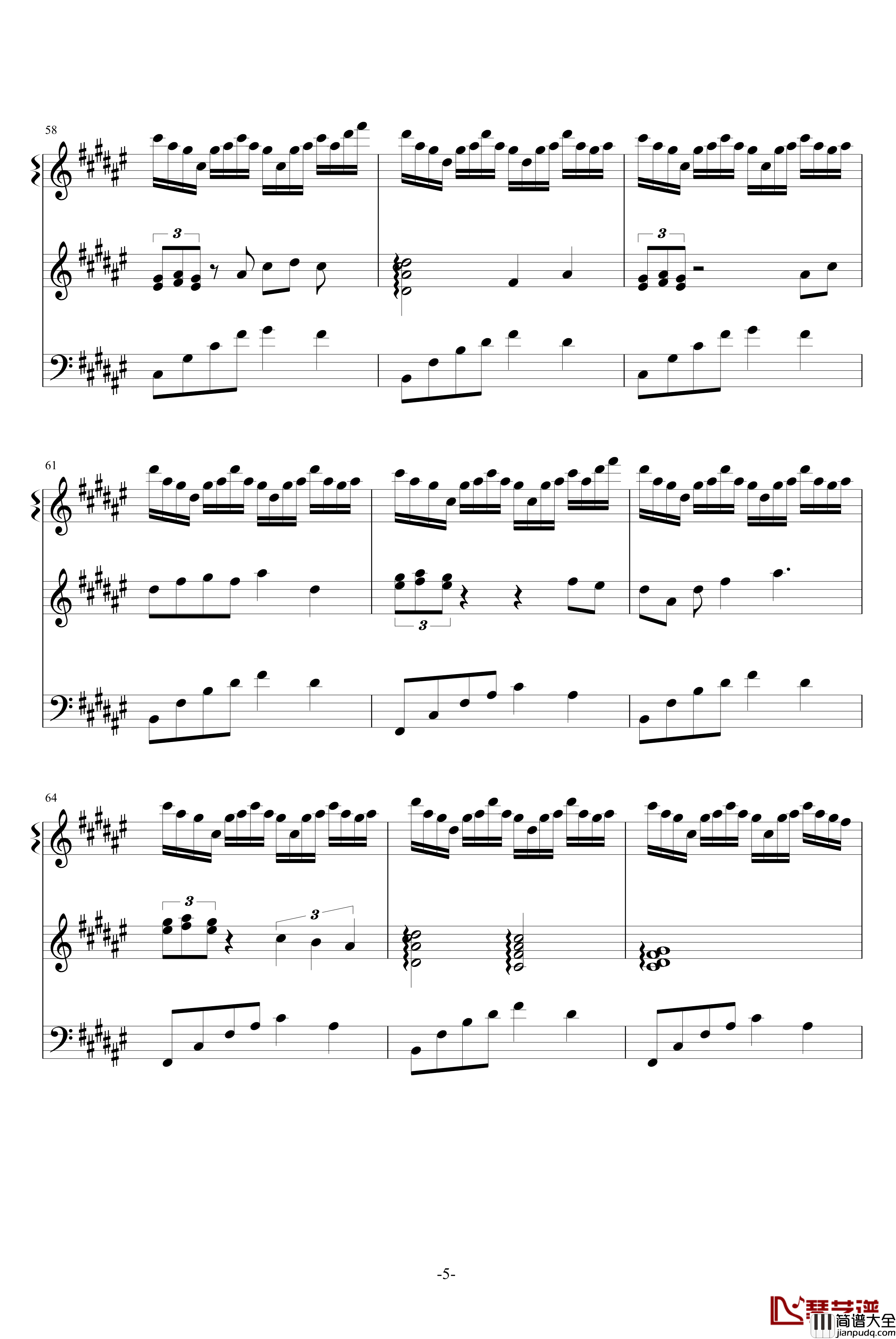 驶向星星海钢琴谱_wudiyeah