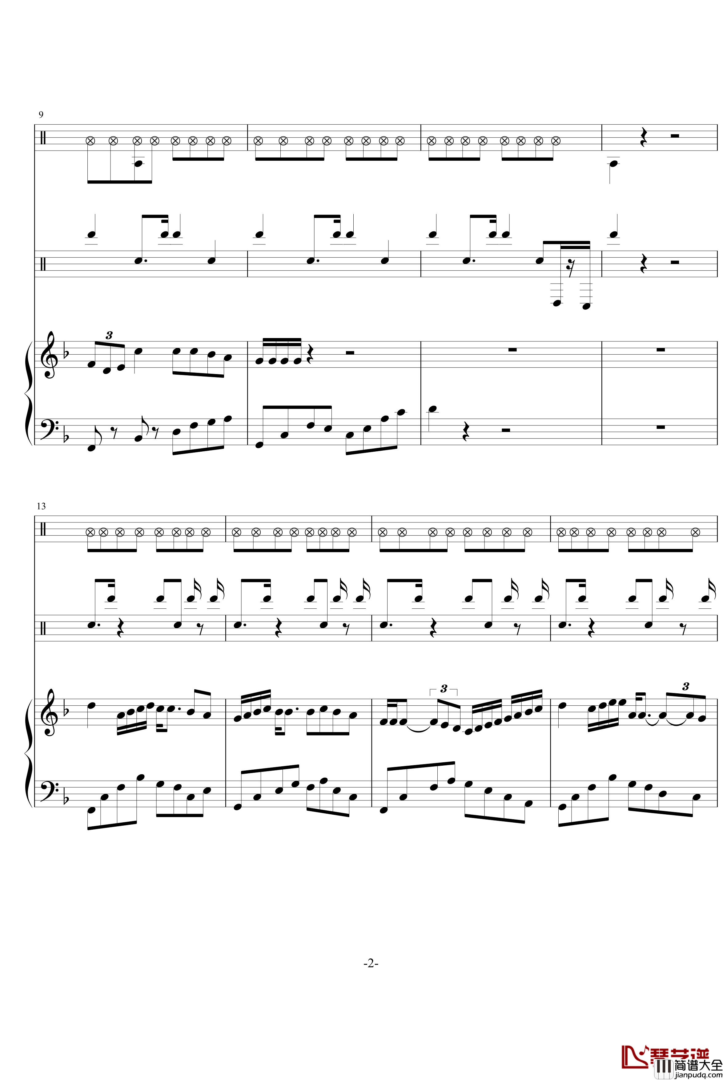 秋枫组曲二钢琴谱_swenl