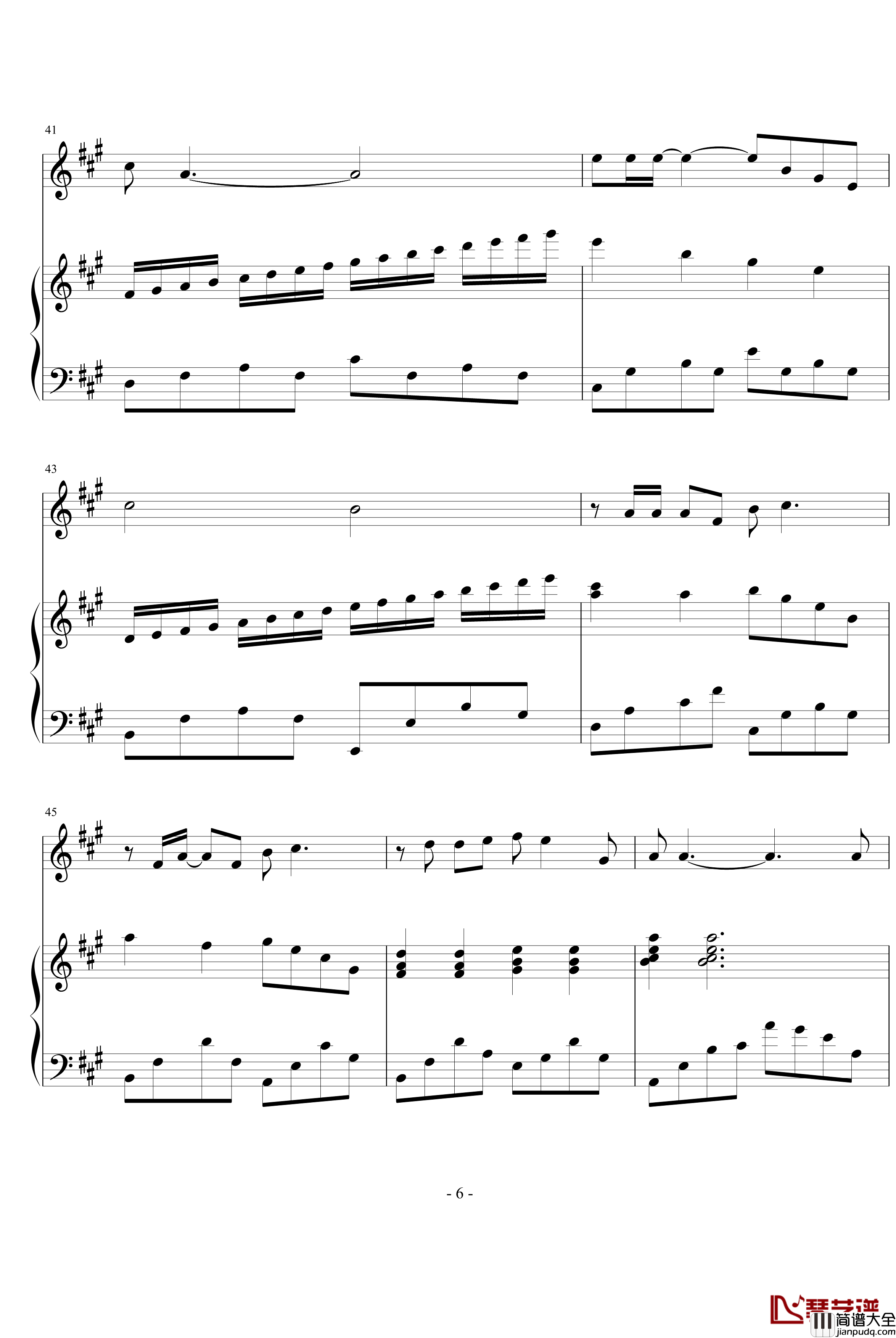 夜钢琴谱_每一天