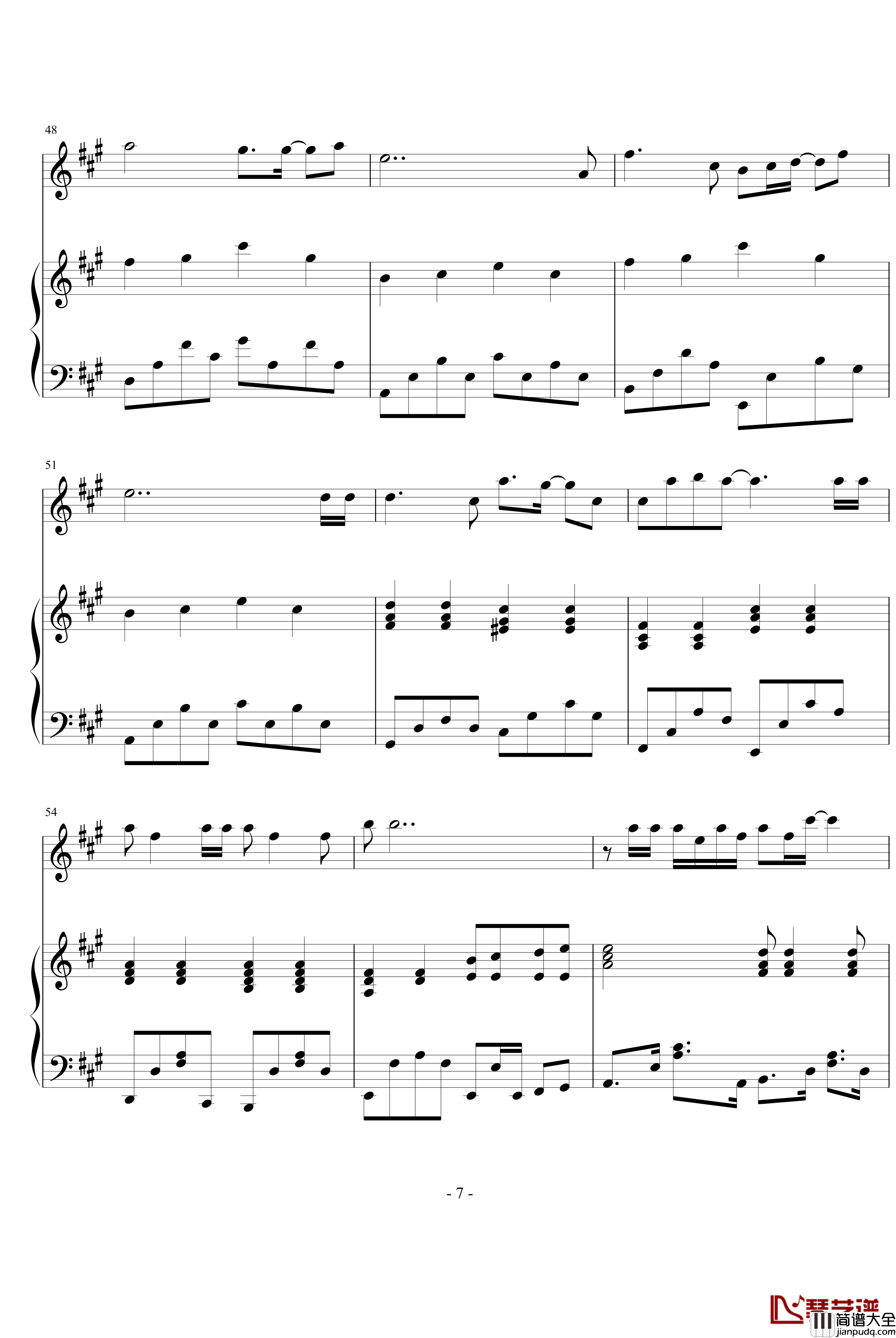 夜钢琴谱_每一天