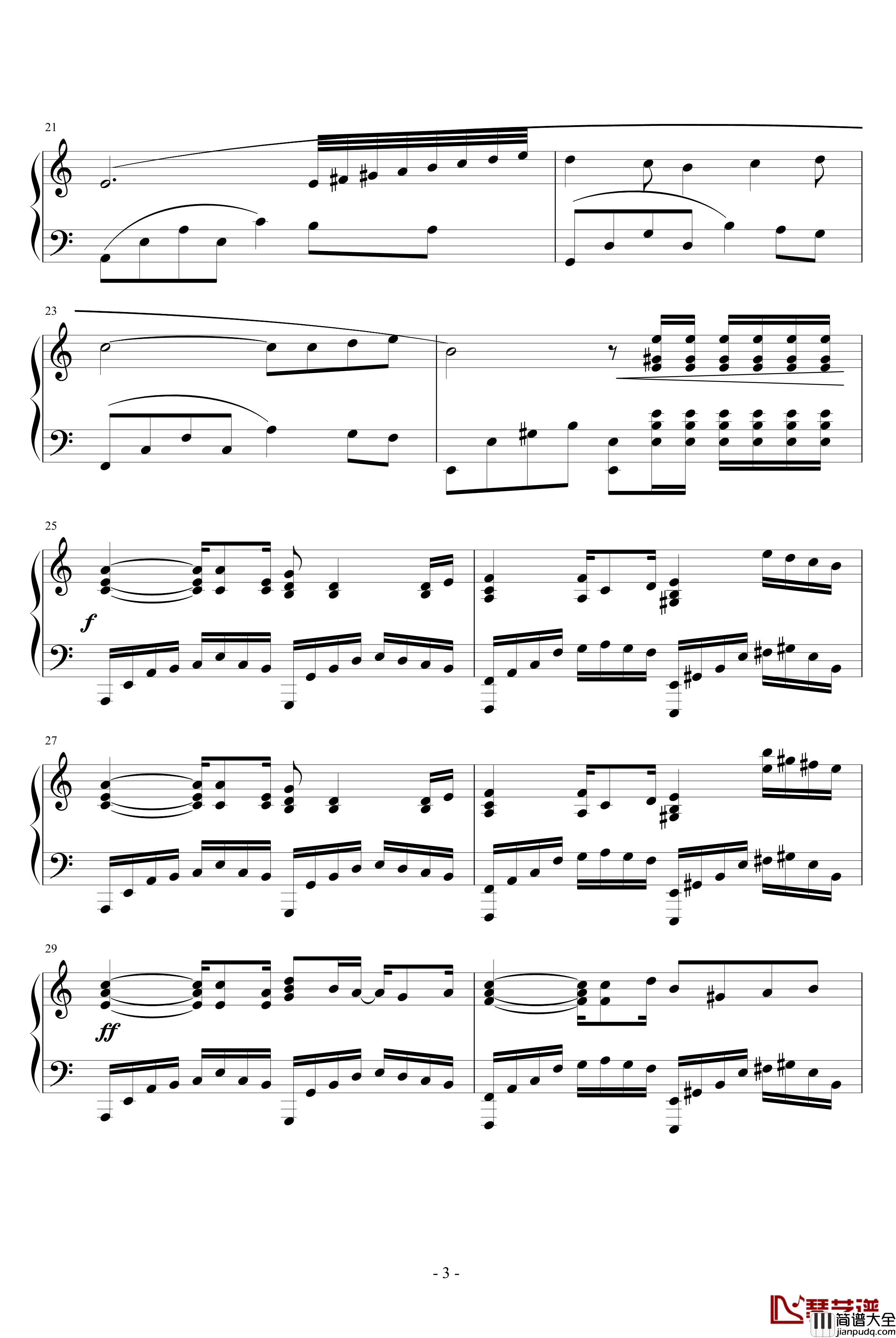 小开场曲钢琴谱_zhouyun525