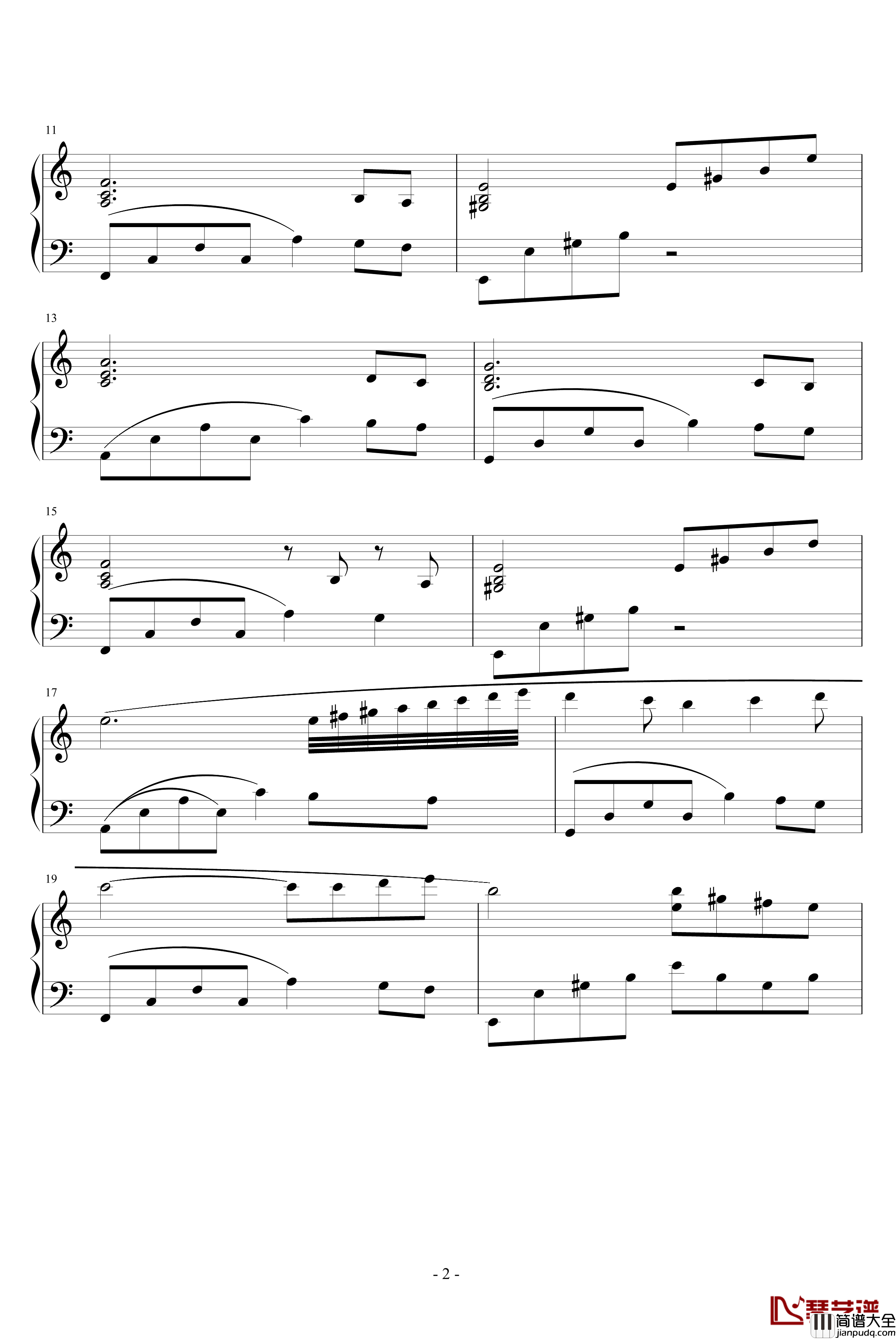 小开场曲钢琴谱_zhouyun525