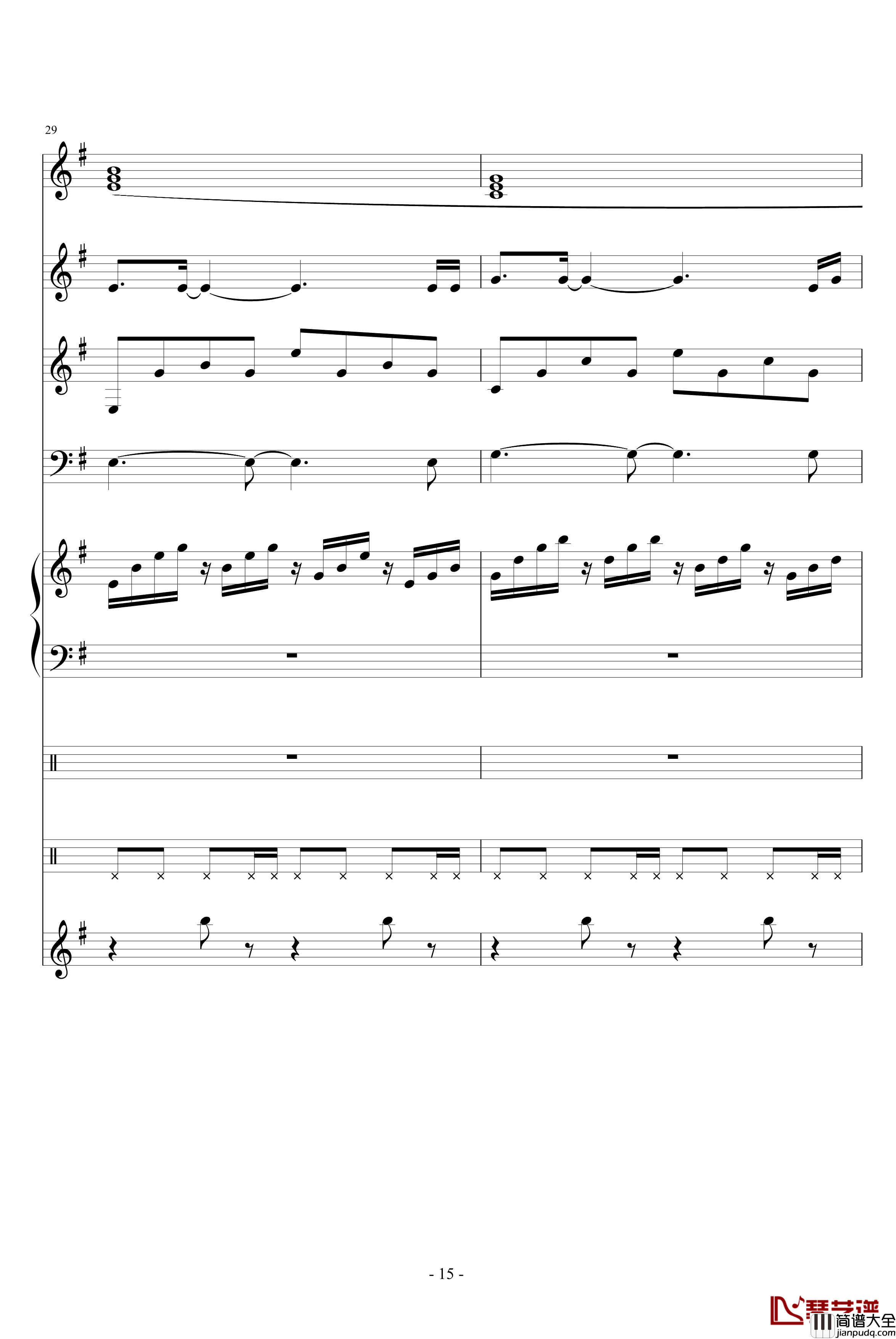 为什么你要离开我钢琴谱_琳琅