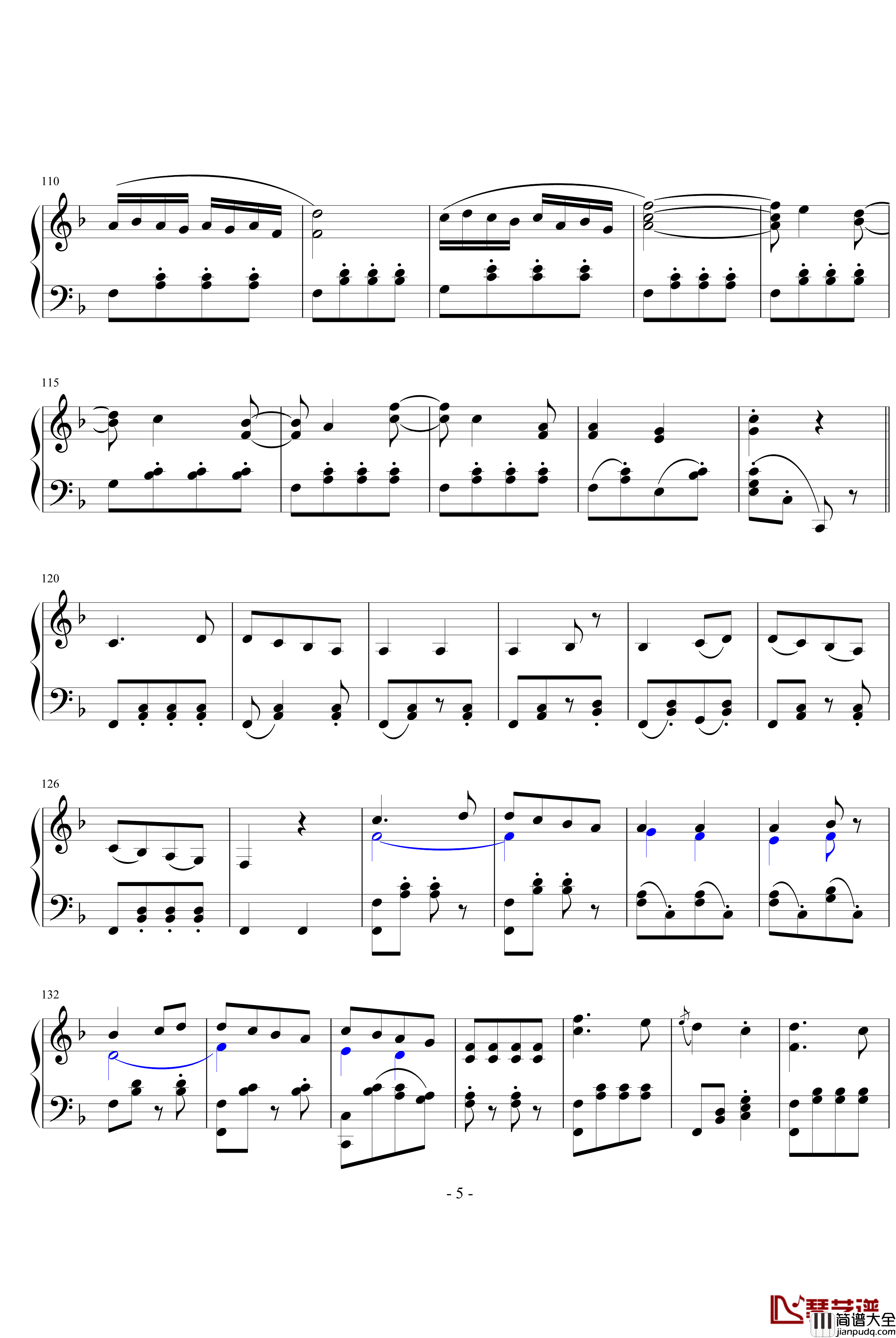 阿里路亚钢琴谱_田献编曲_莫扎特