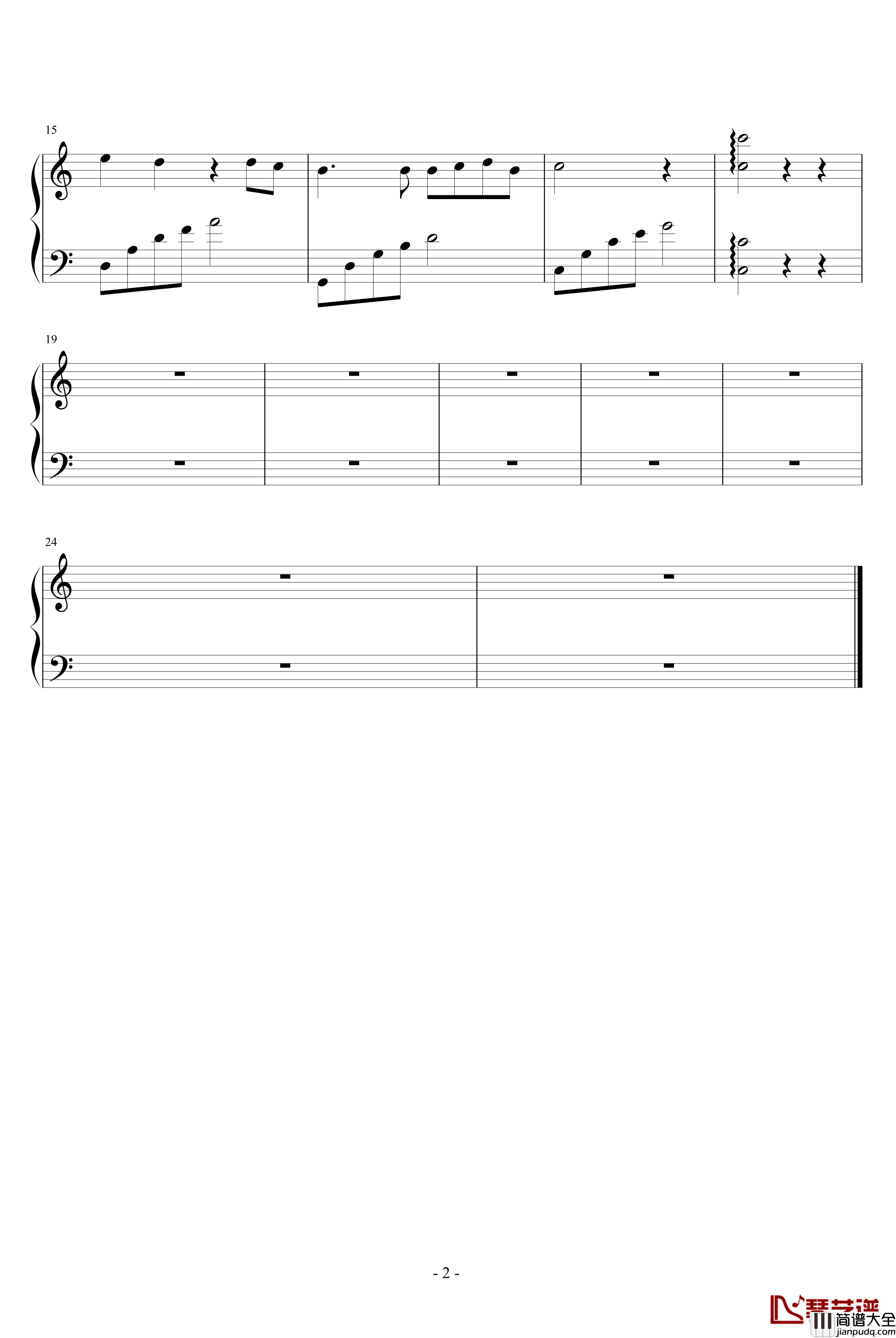 你的美丽夺我心钢琴谱_抒情_未知分类