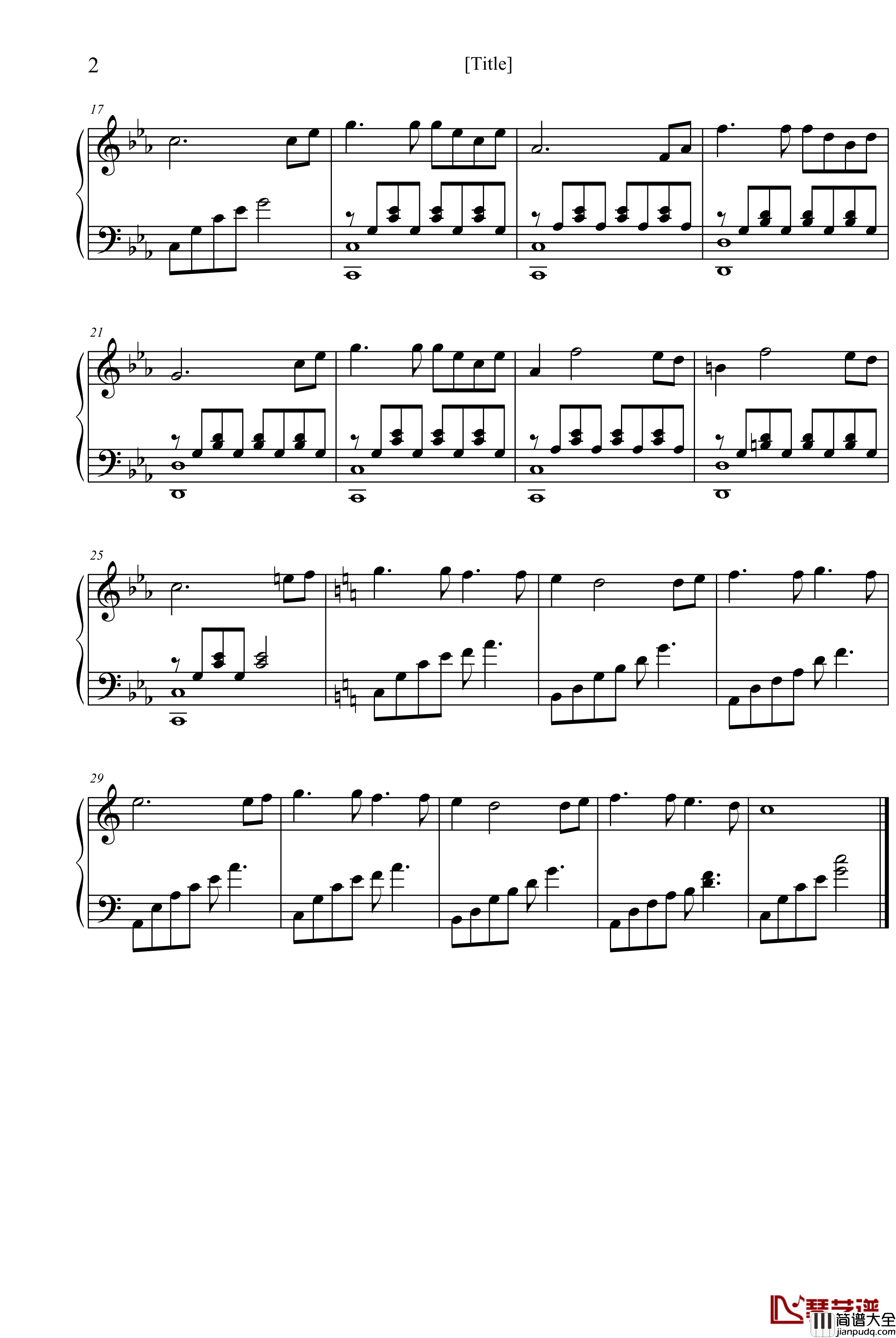 天域之梦钢琴谱_项海波