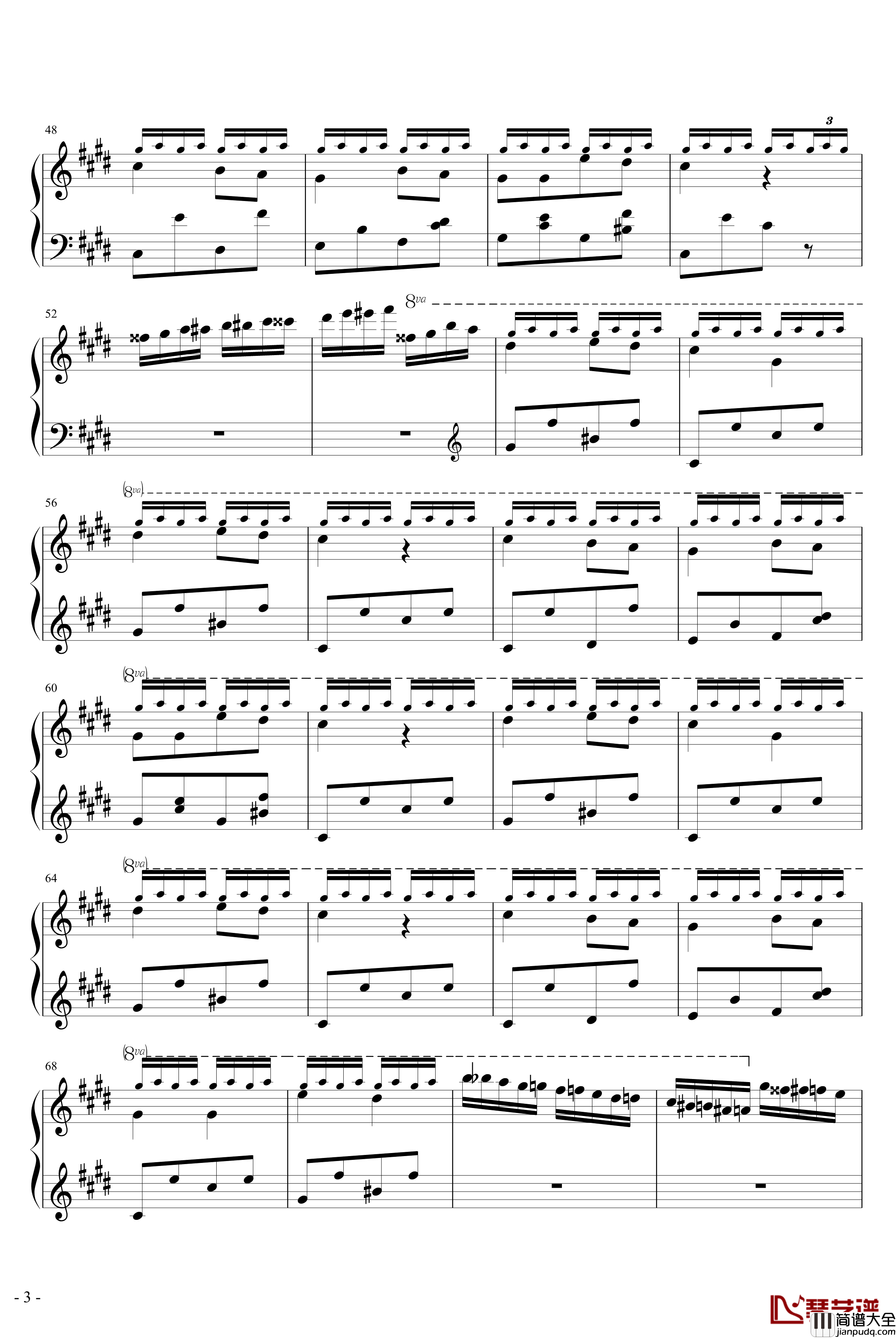 夜莺钢琴谱_李斯特