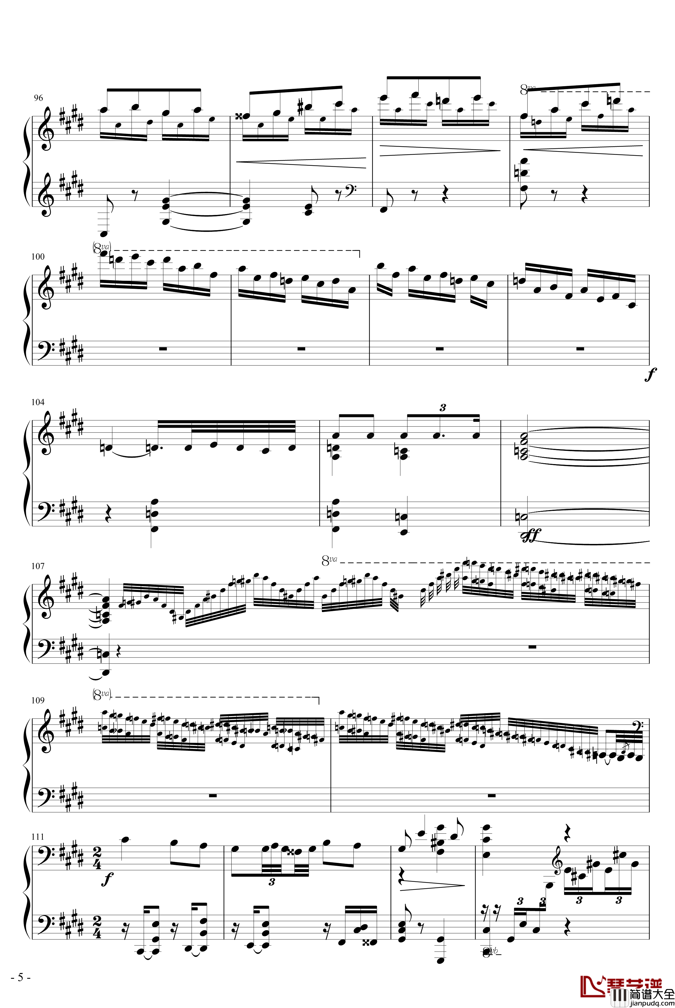 夜莺钢琴谱_李斯特