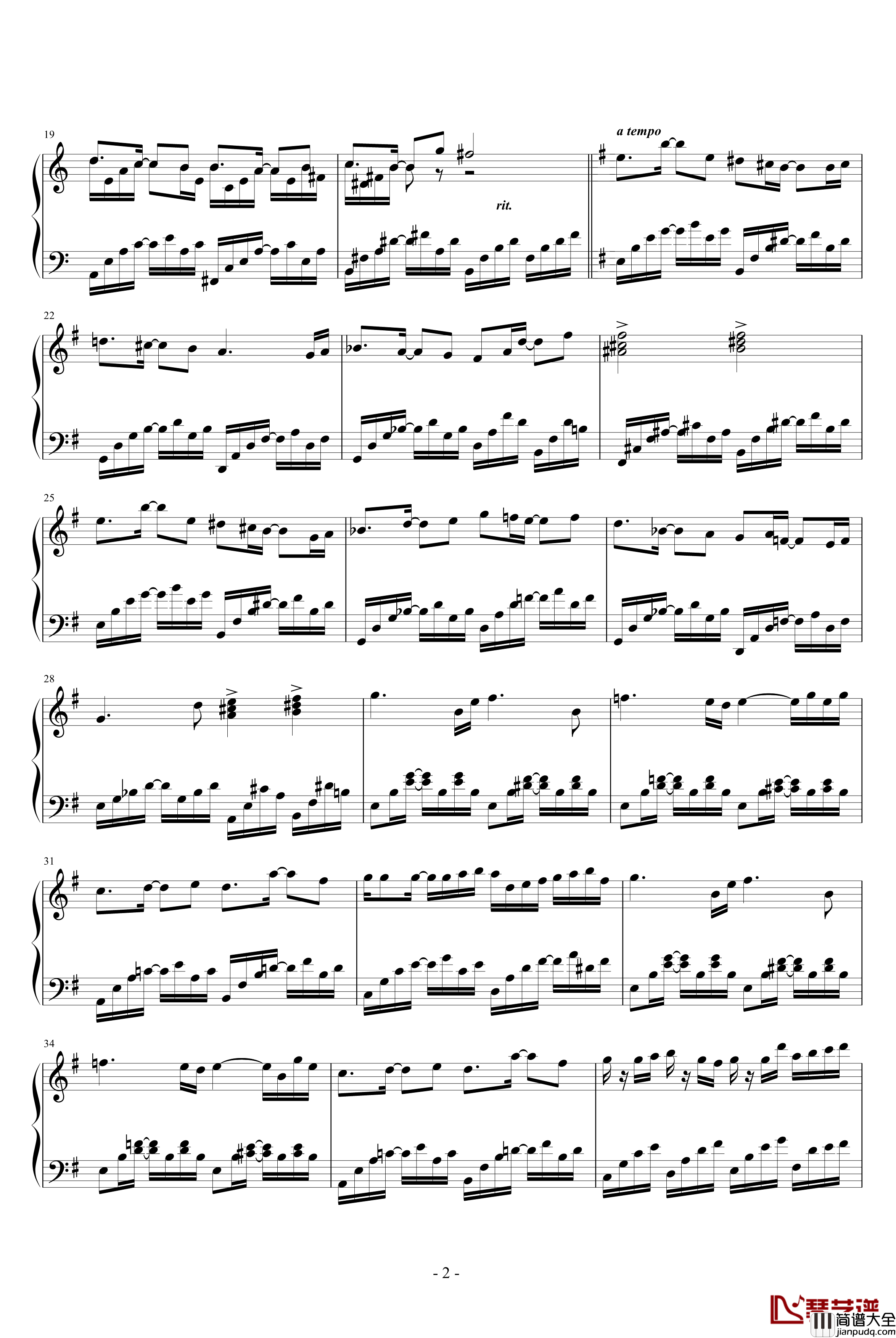 南方的夜空钢琴谱_乐侠_小爱克