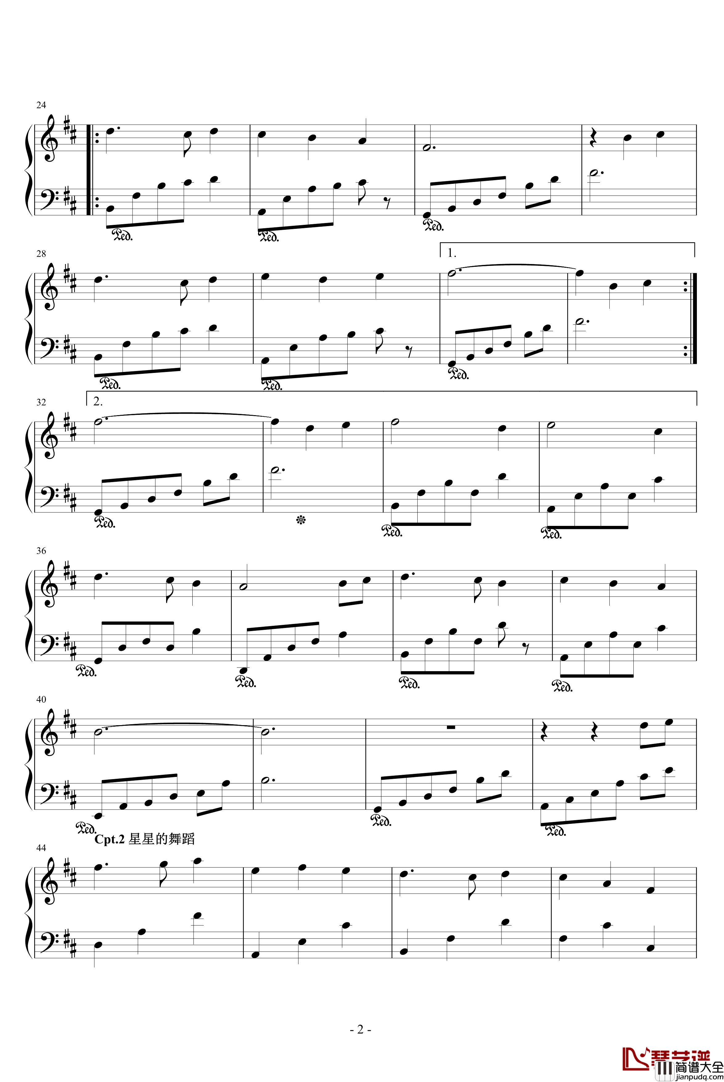 星之舞曲夜空的仰望钢琴谱_Ku.Klux.Klan