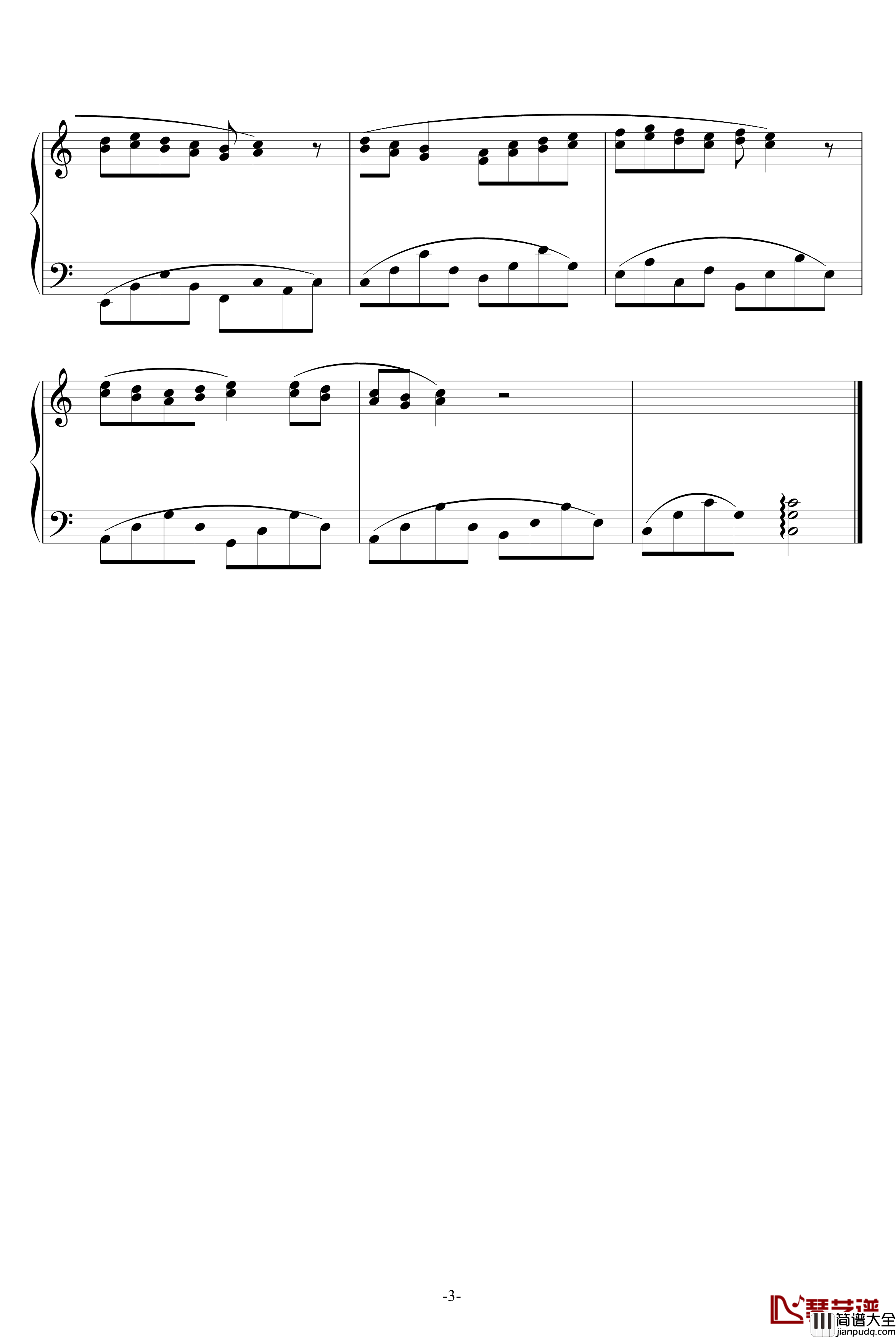 失败者钢琴谱_米俊乐