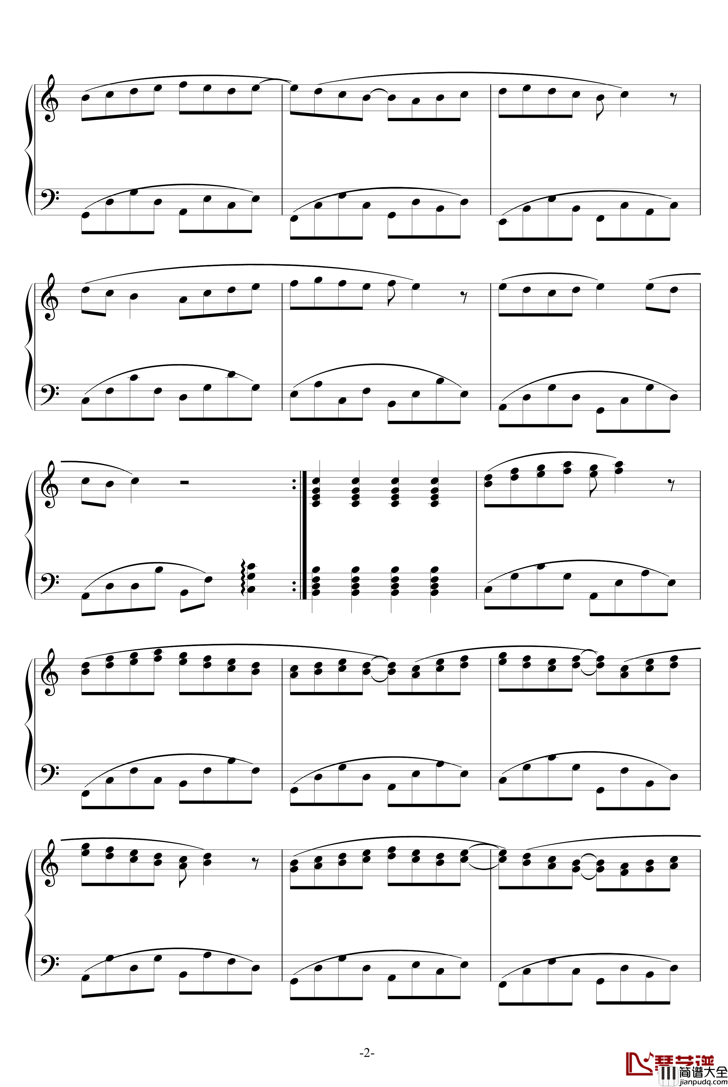 失败者钢琴谱_米俊乐