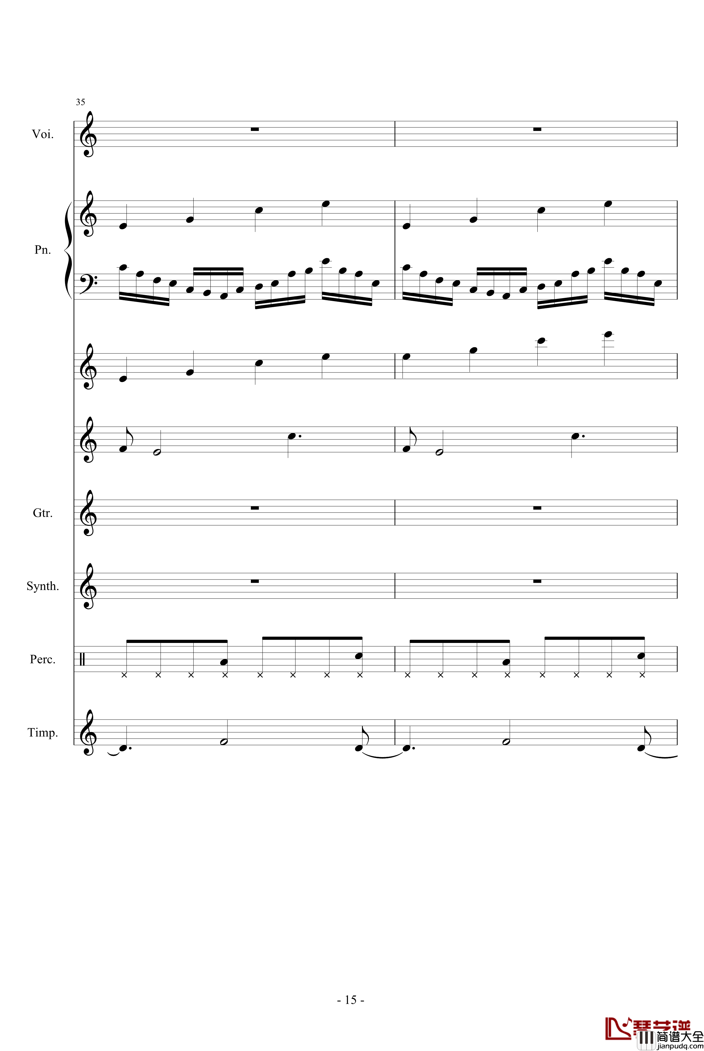 离去钢琴谱_竹昔