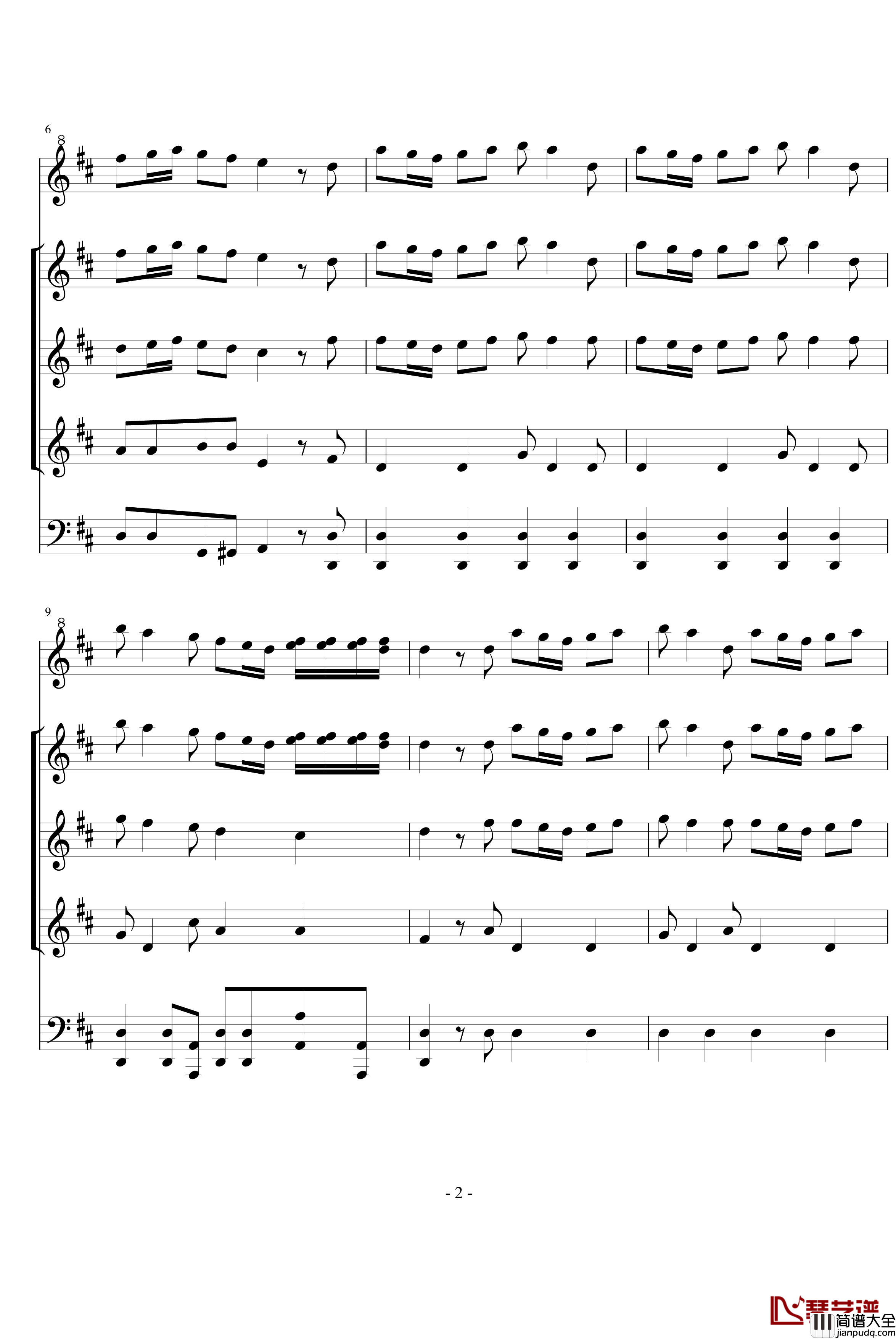 四季·春钢琴谱_第一乐章_维瓦尔第