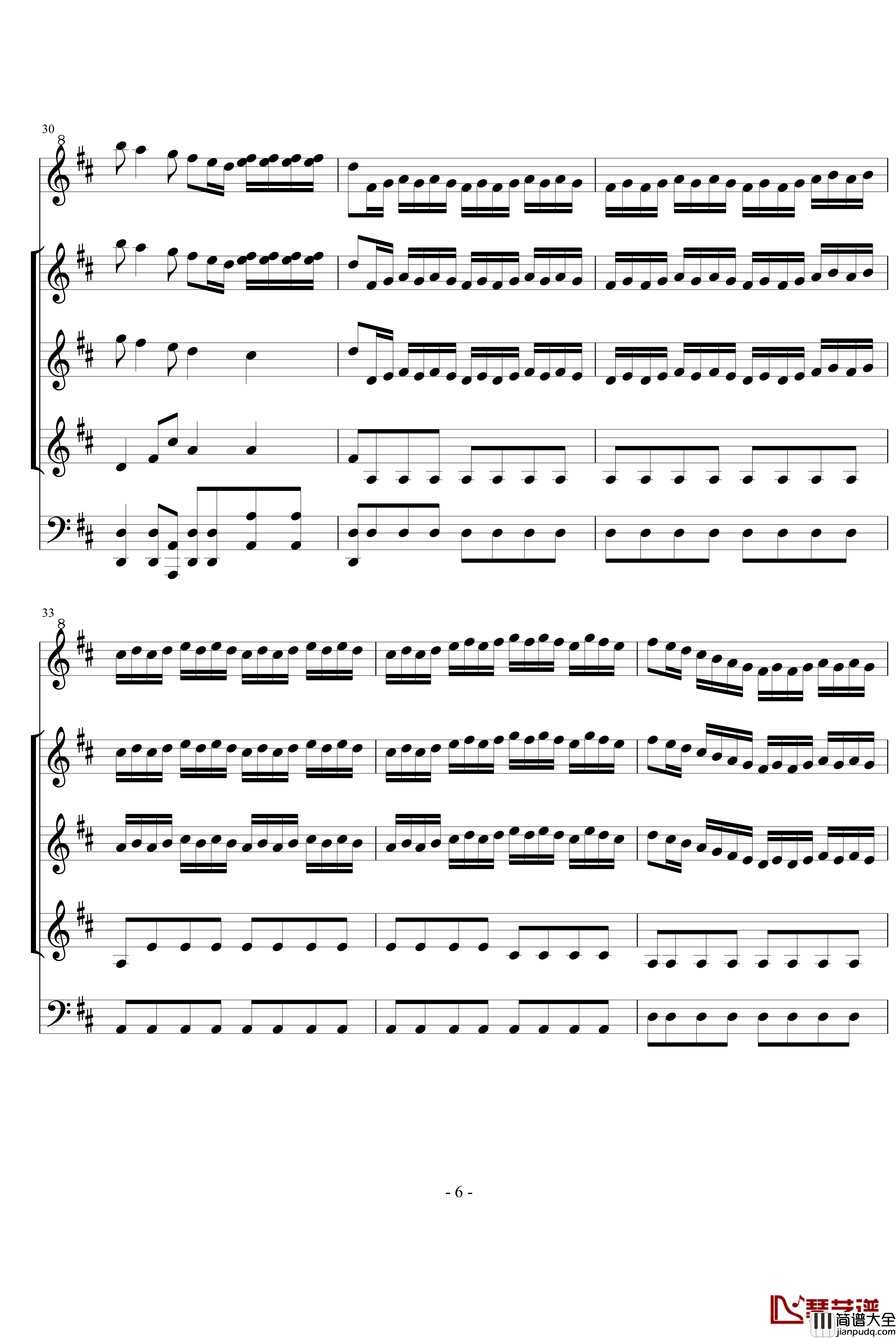 四季·春钢琴谱_第一乐章_维瓦尔第