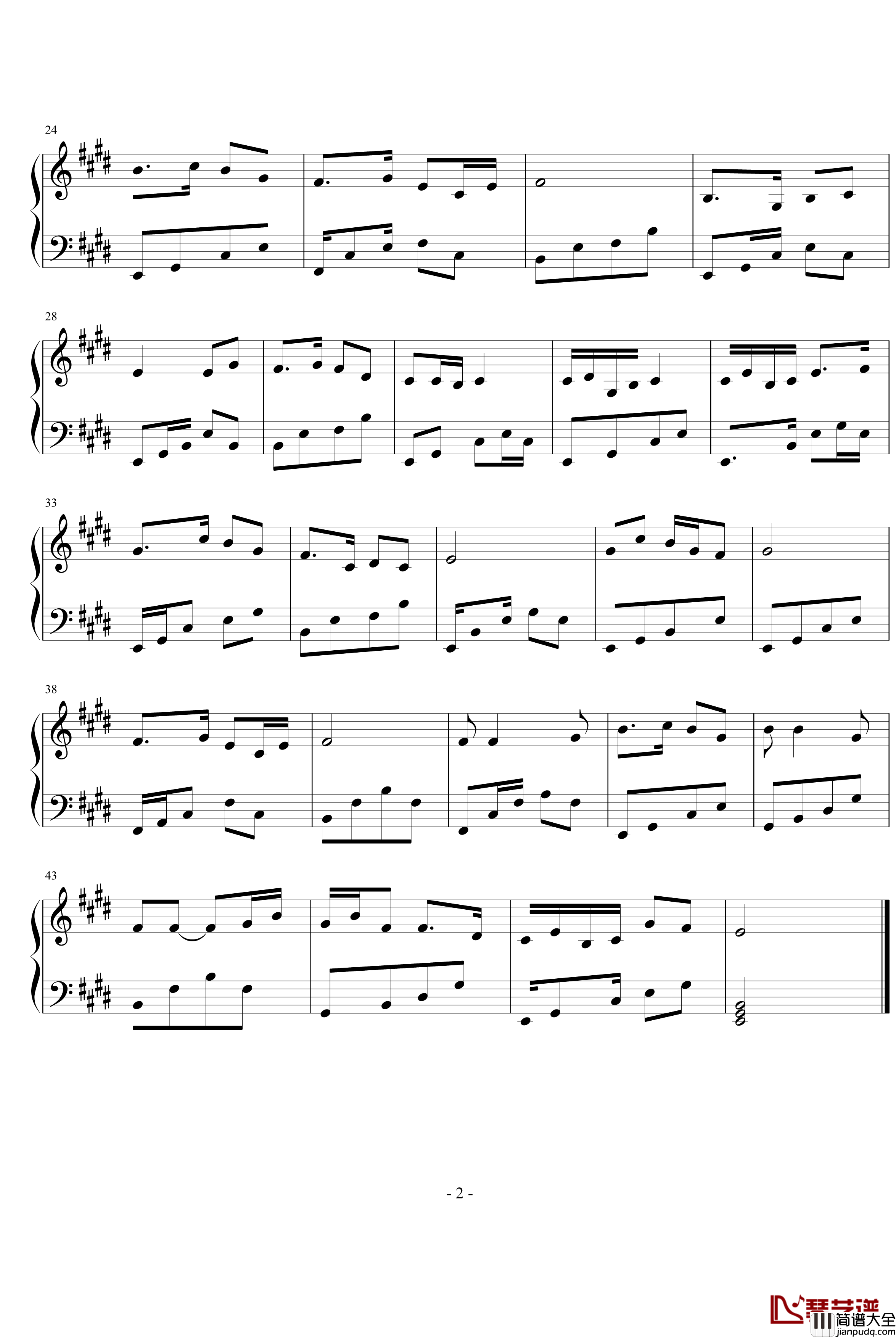 采茶忙钢琴谱_爱之波