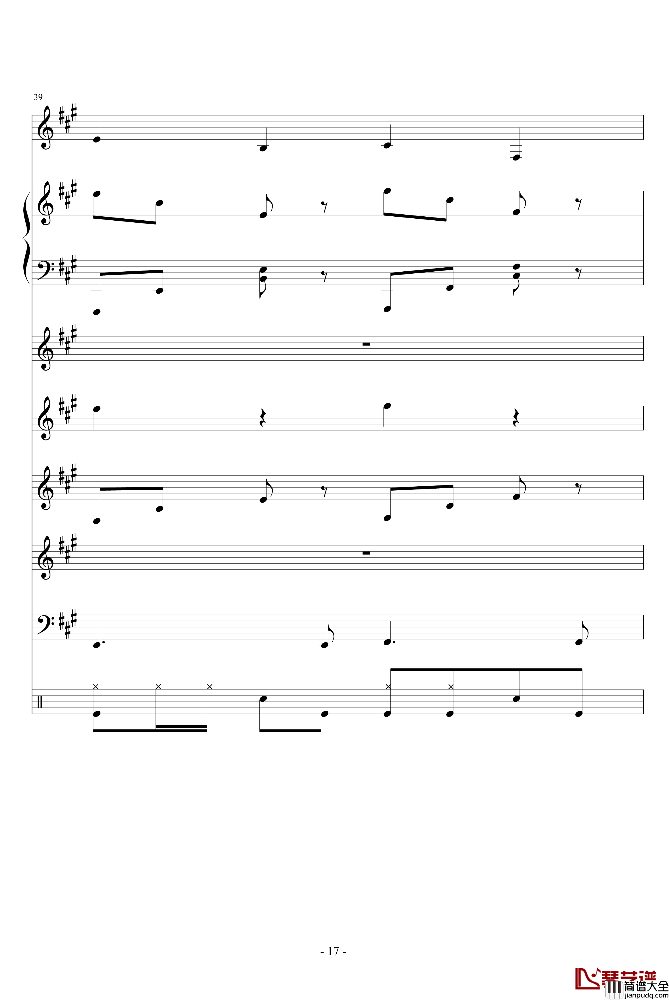 地狱士钢琴谱_血腥残阳