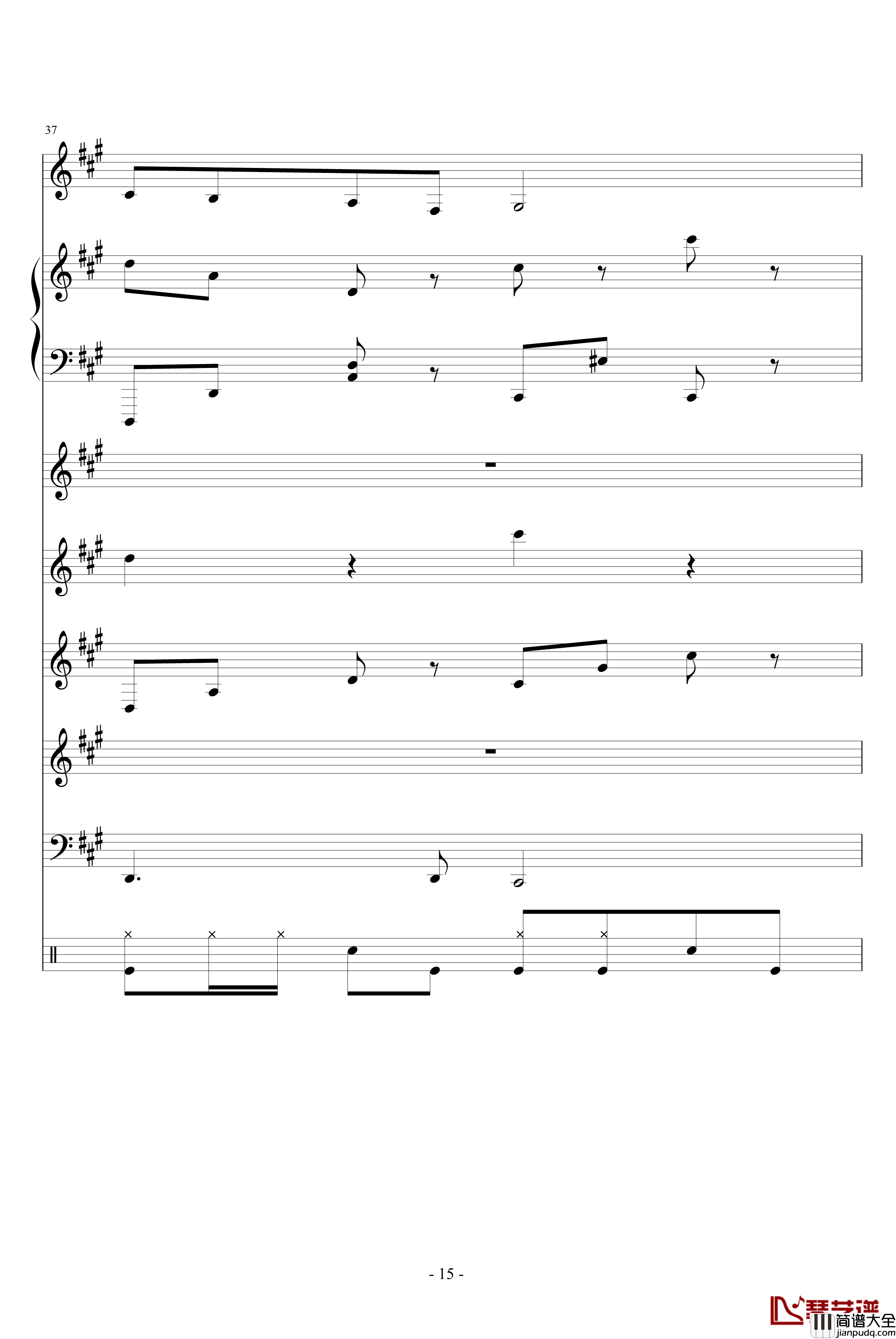 地狱士钢琴谱_血腥残阳