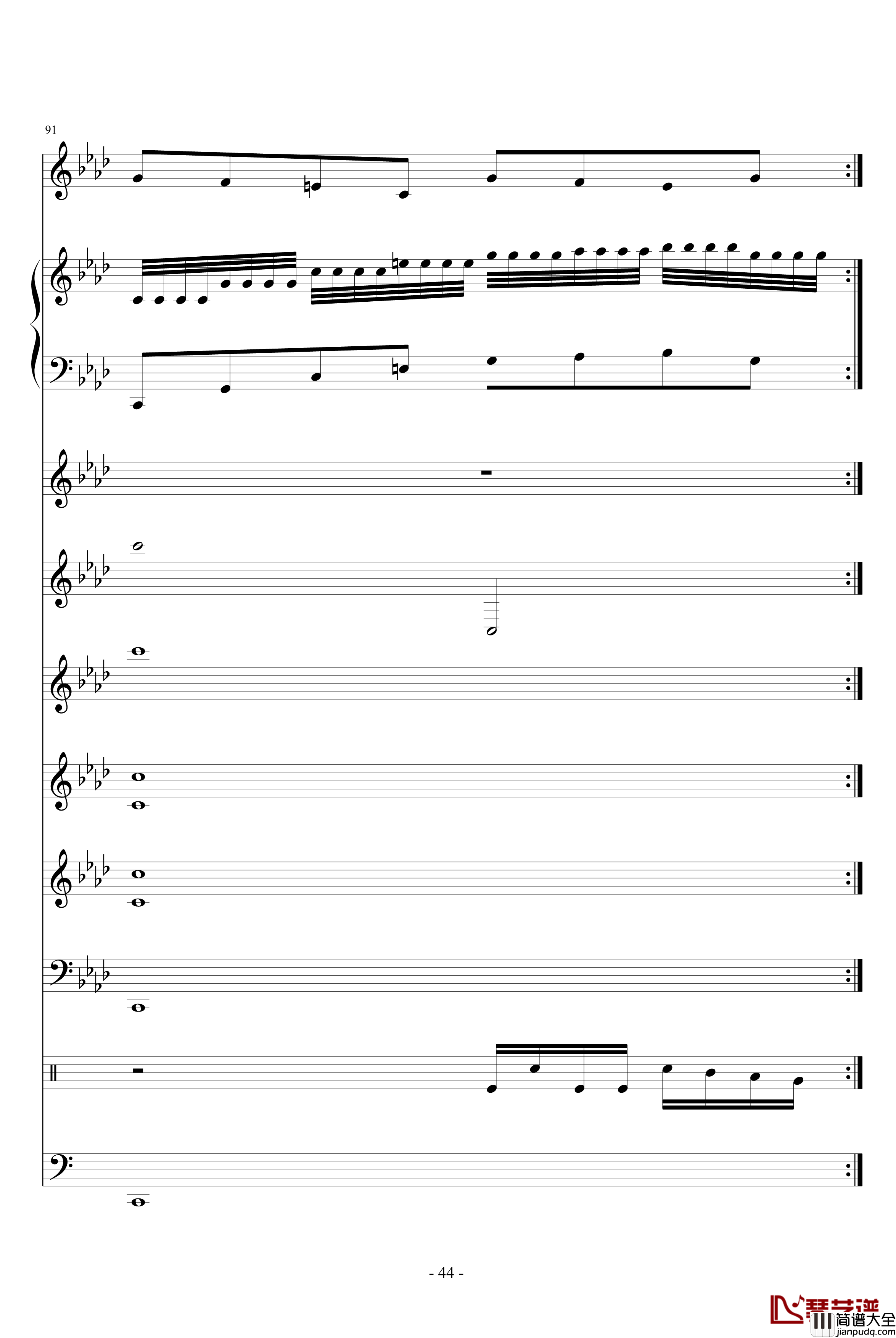 地狱士钢琴谱_血腥残阳