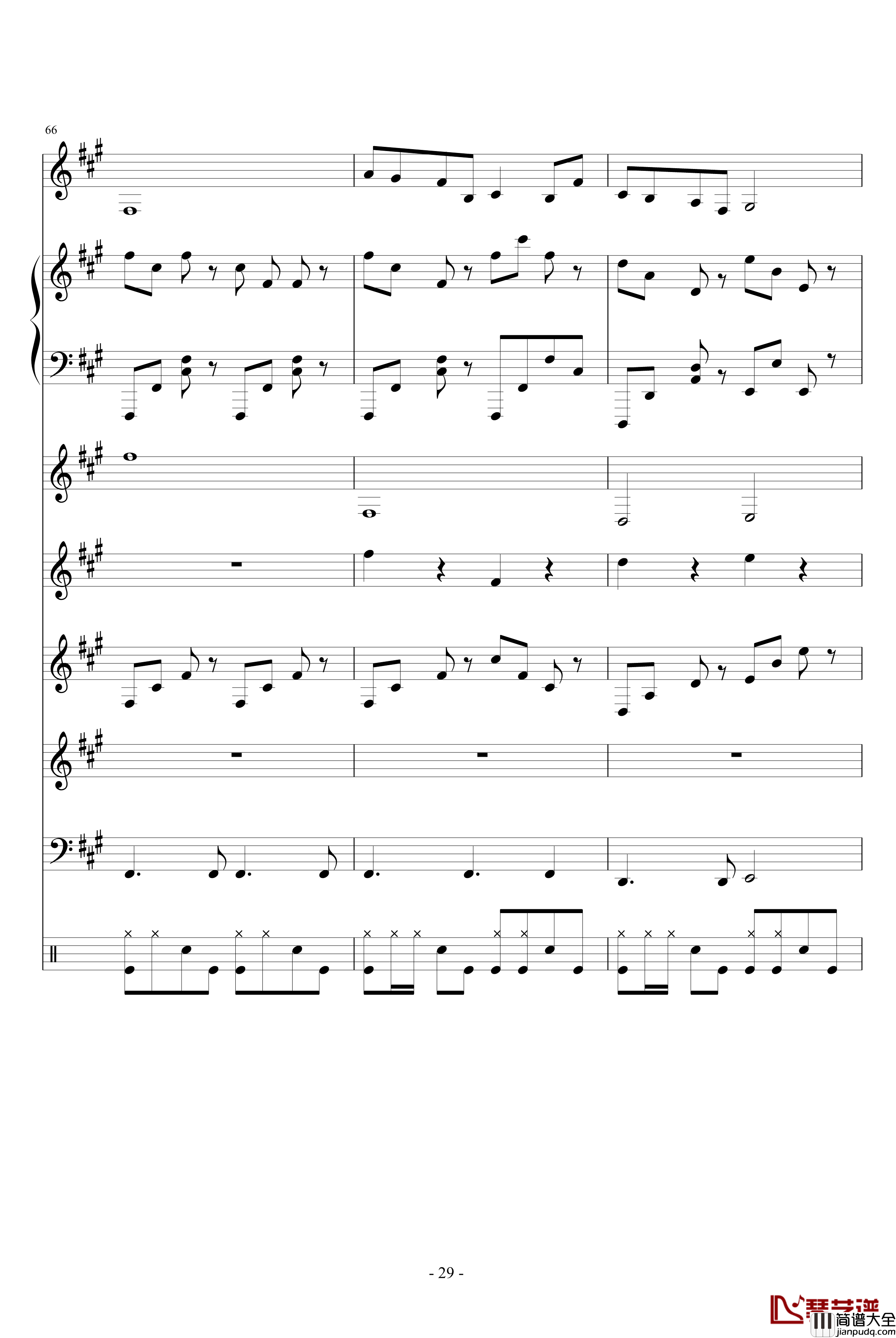 地狱士钢琴谱_血腥残阳