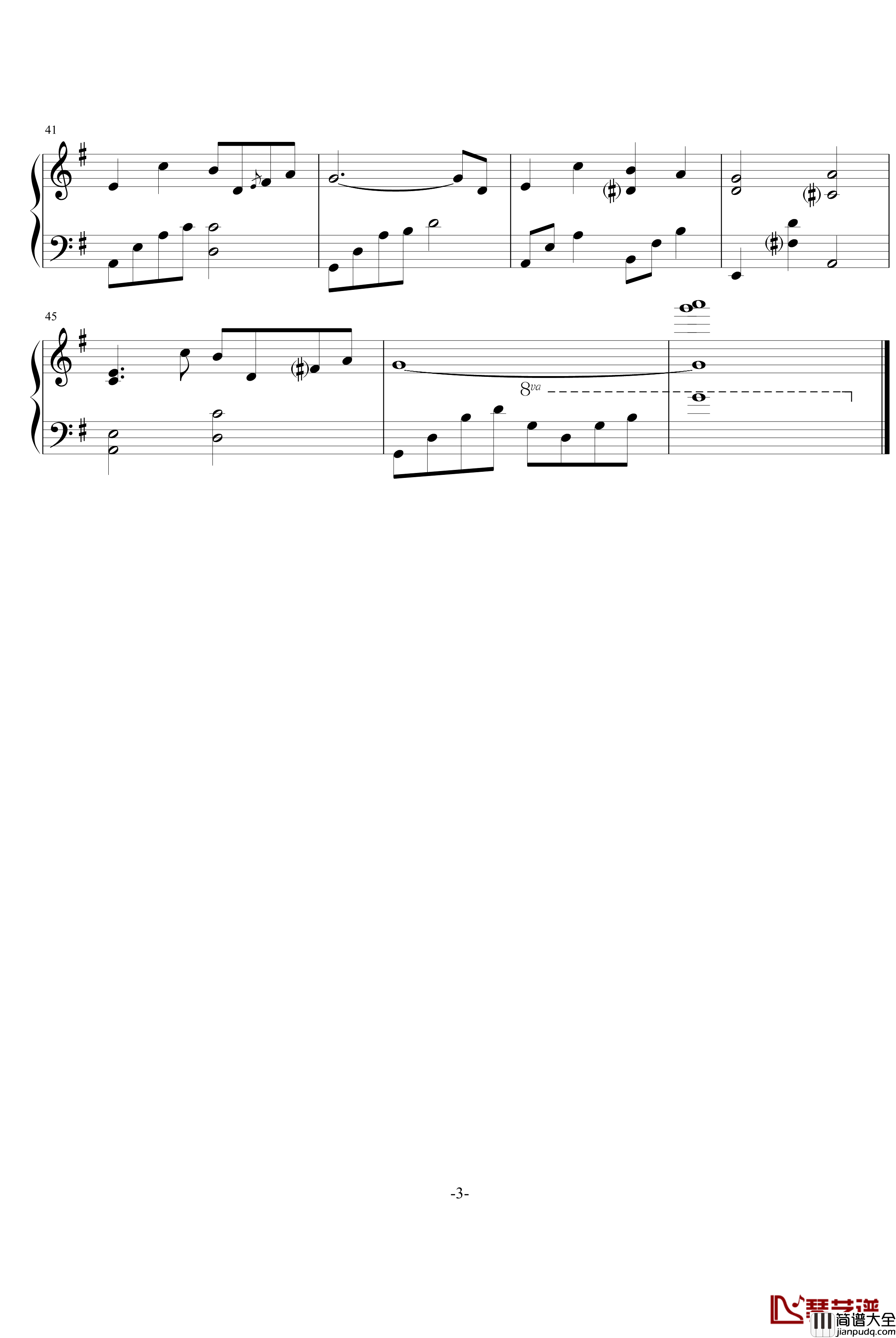 天翼之链Past钢琴谱_天翼之链