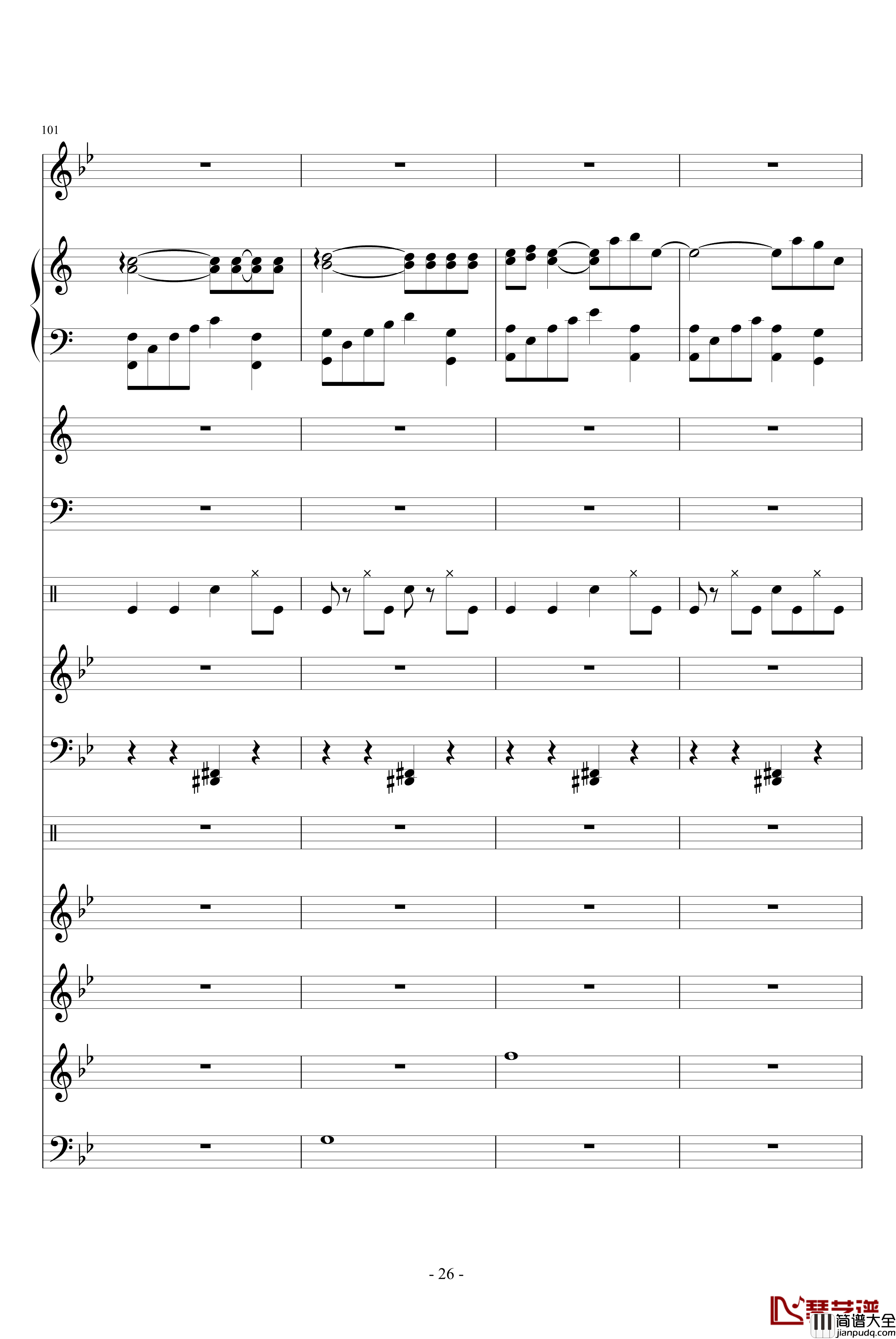 呼吸钢琴谱_你走以后_吴越