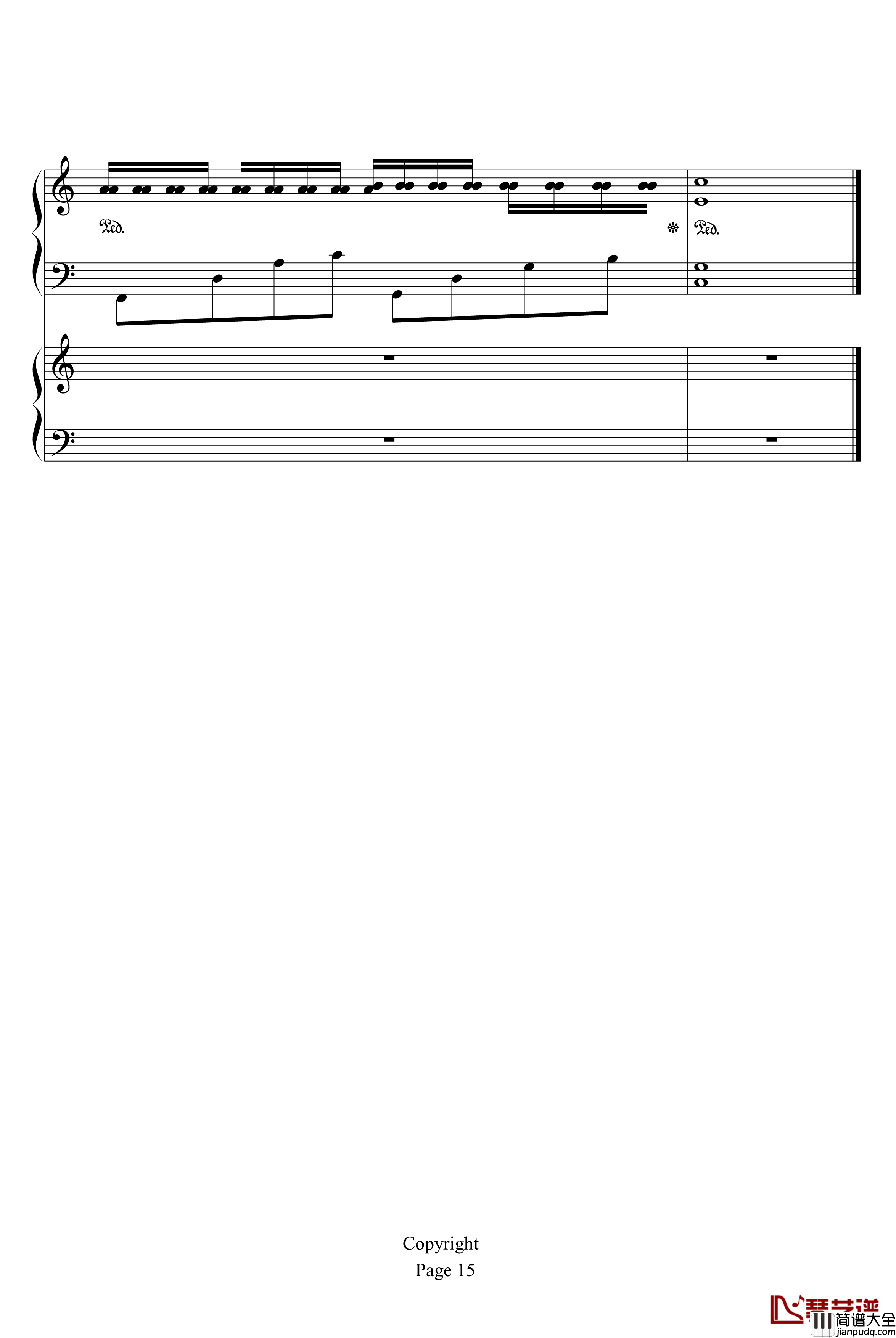 土耳其进行曲卡农钢琴谱_帕赫贝尔_Pachelbel