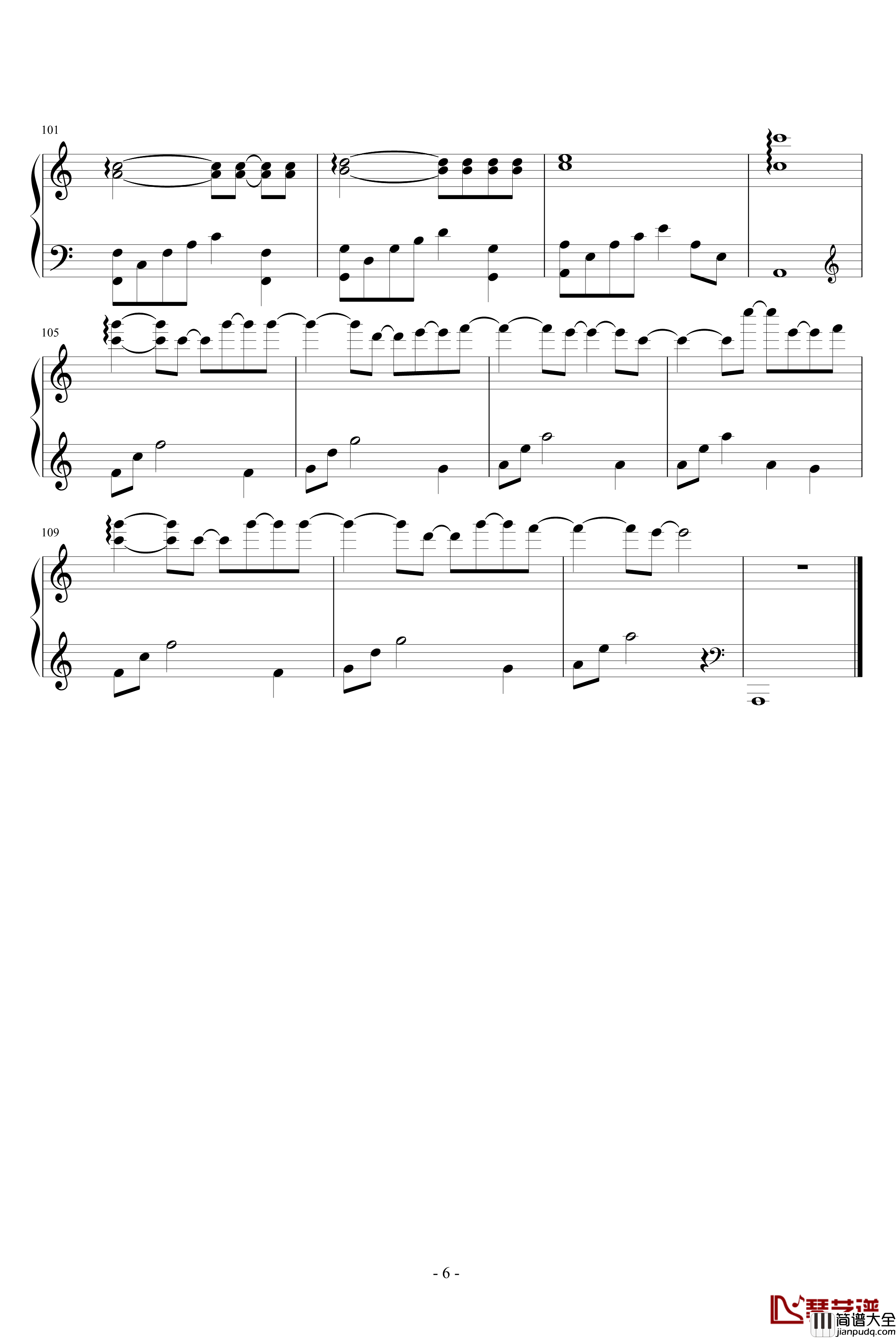 你走以后钢琴谱__呼吸_纯钢琴版_吴越