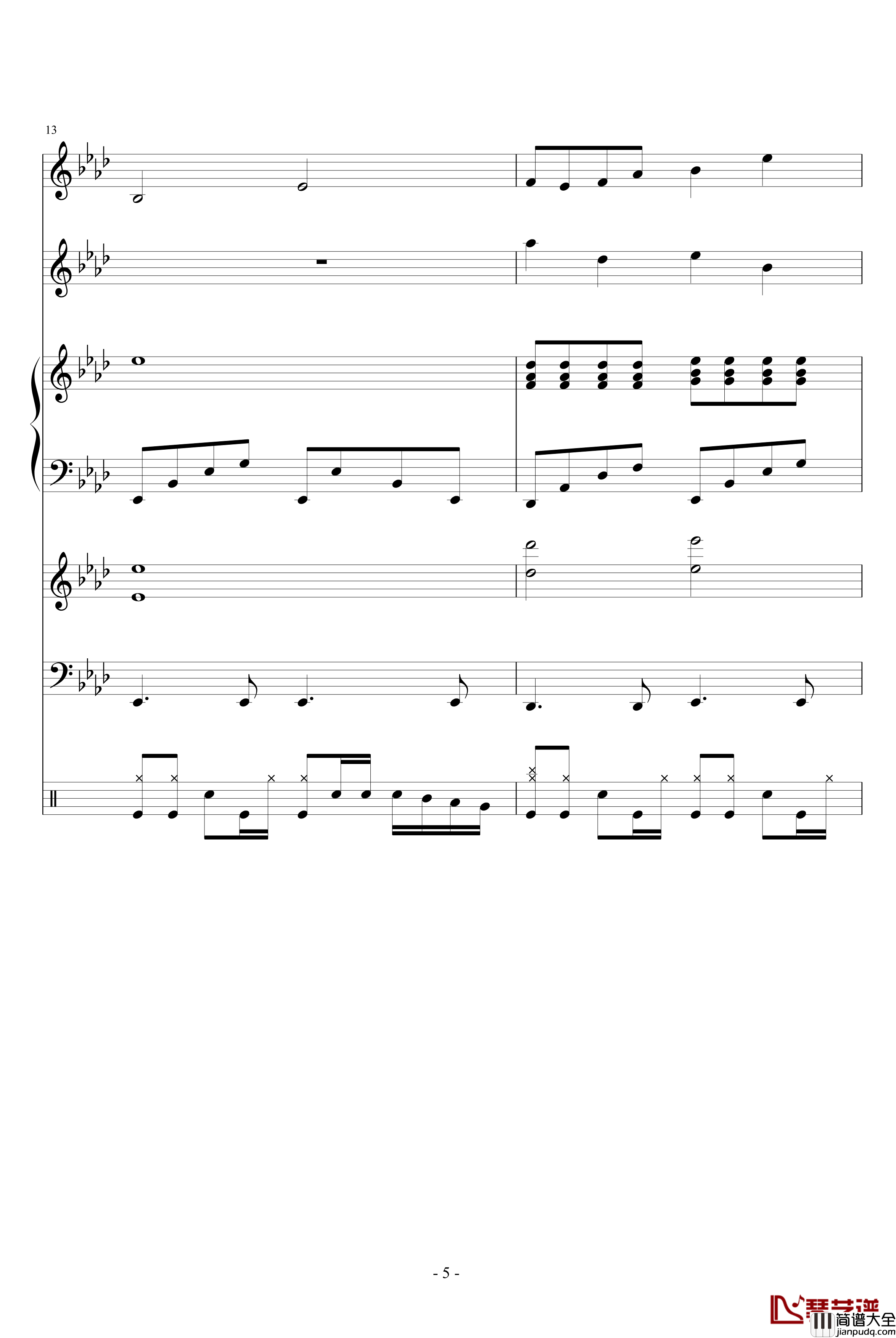 跨世时空的箫钢琴谱_主题_血腥残阳