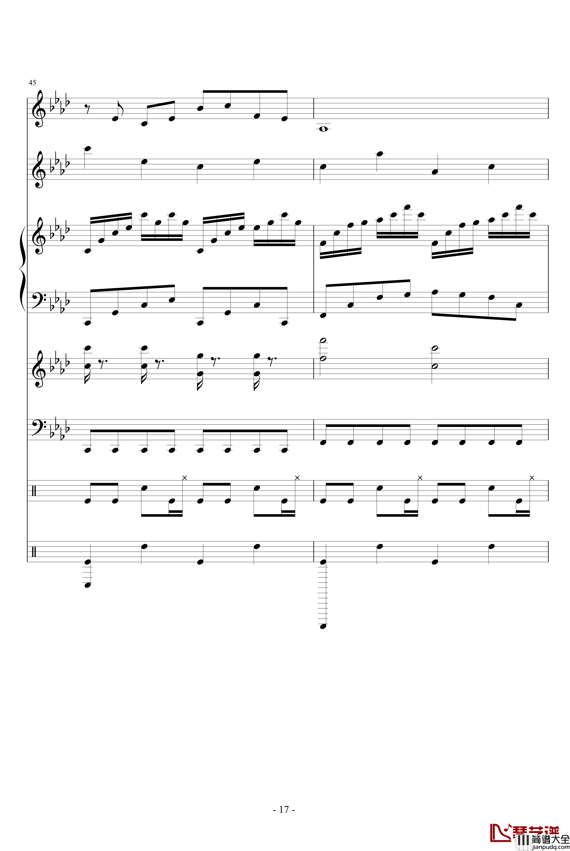 跨世时空的箫钢琴谱_主题_血腥残阳