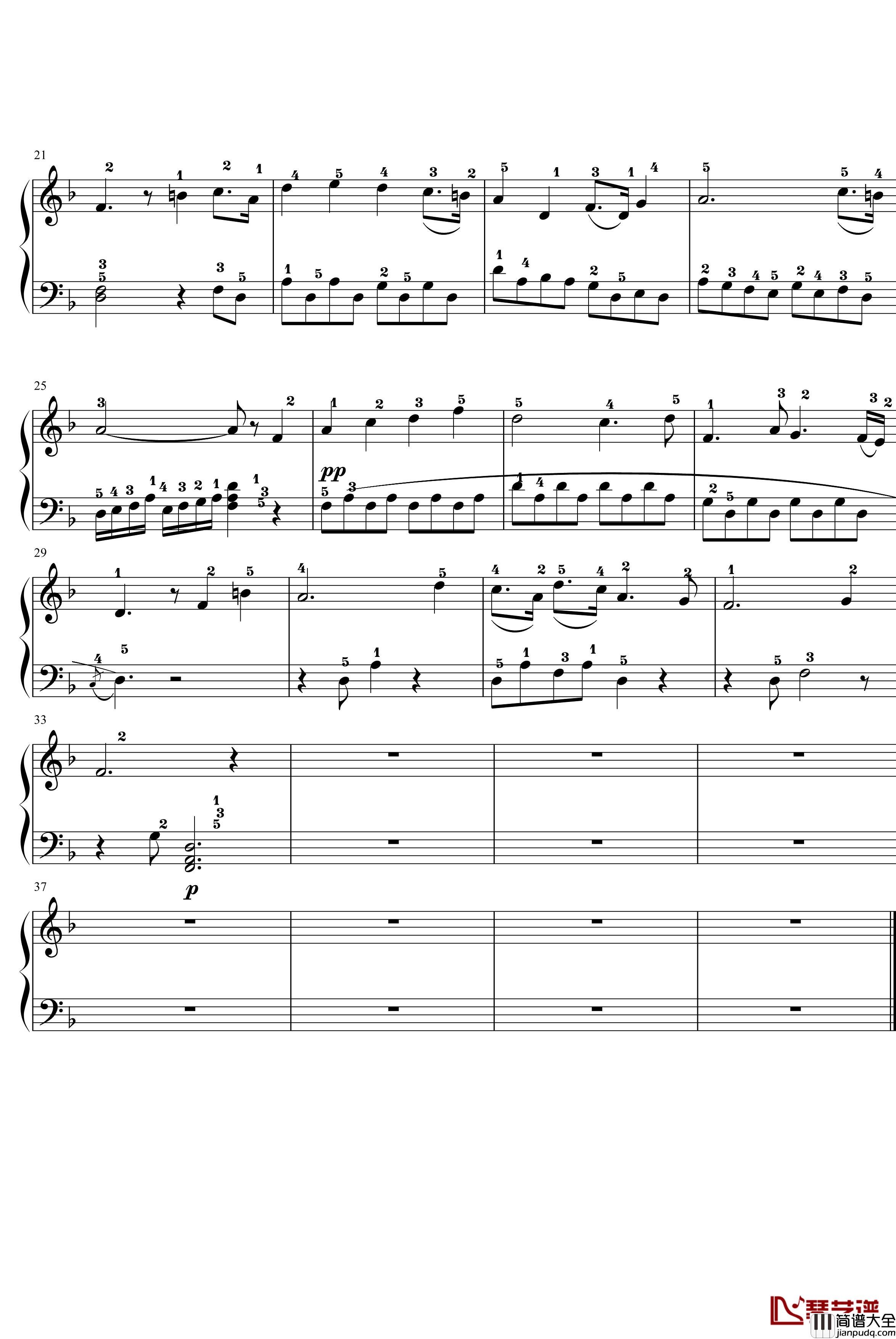 扬州慢钢琴谱_未知分类