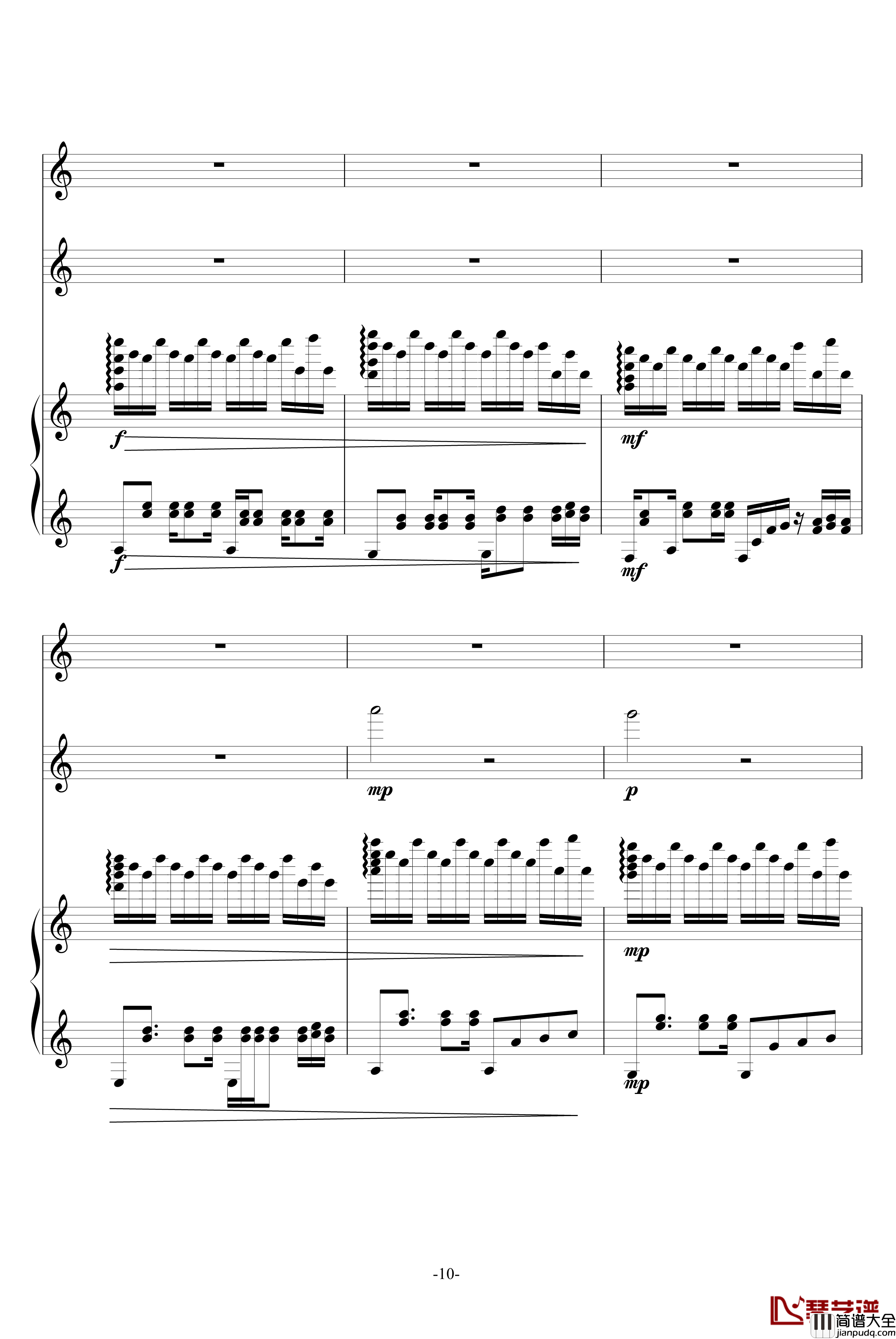 风之小舞曲钢琴谱_升c小调