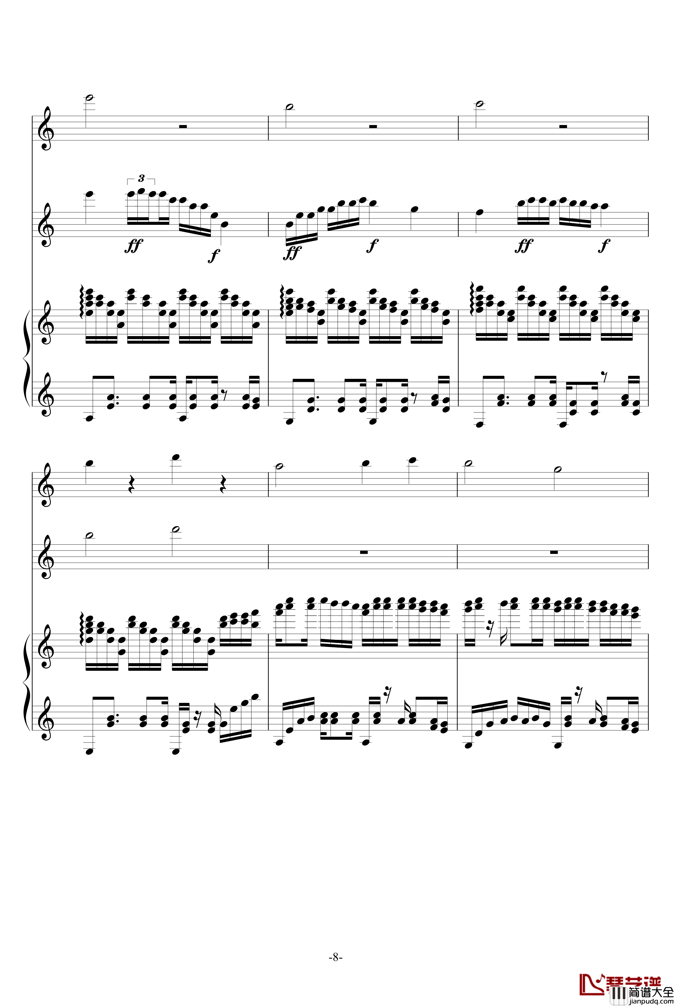 风之小舞曲钢琴谱_升c小调