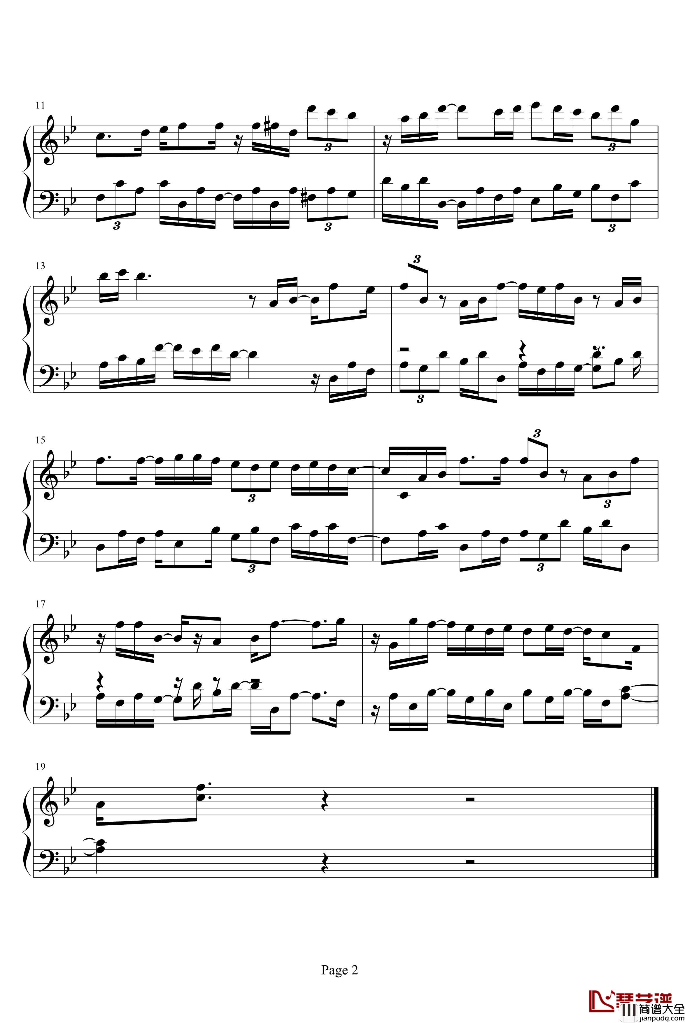 时光机钢琴谱_浪漫版_未知分类