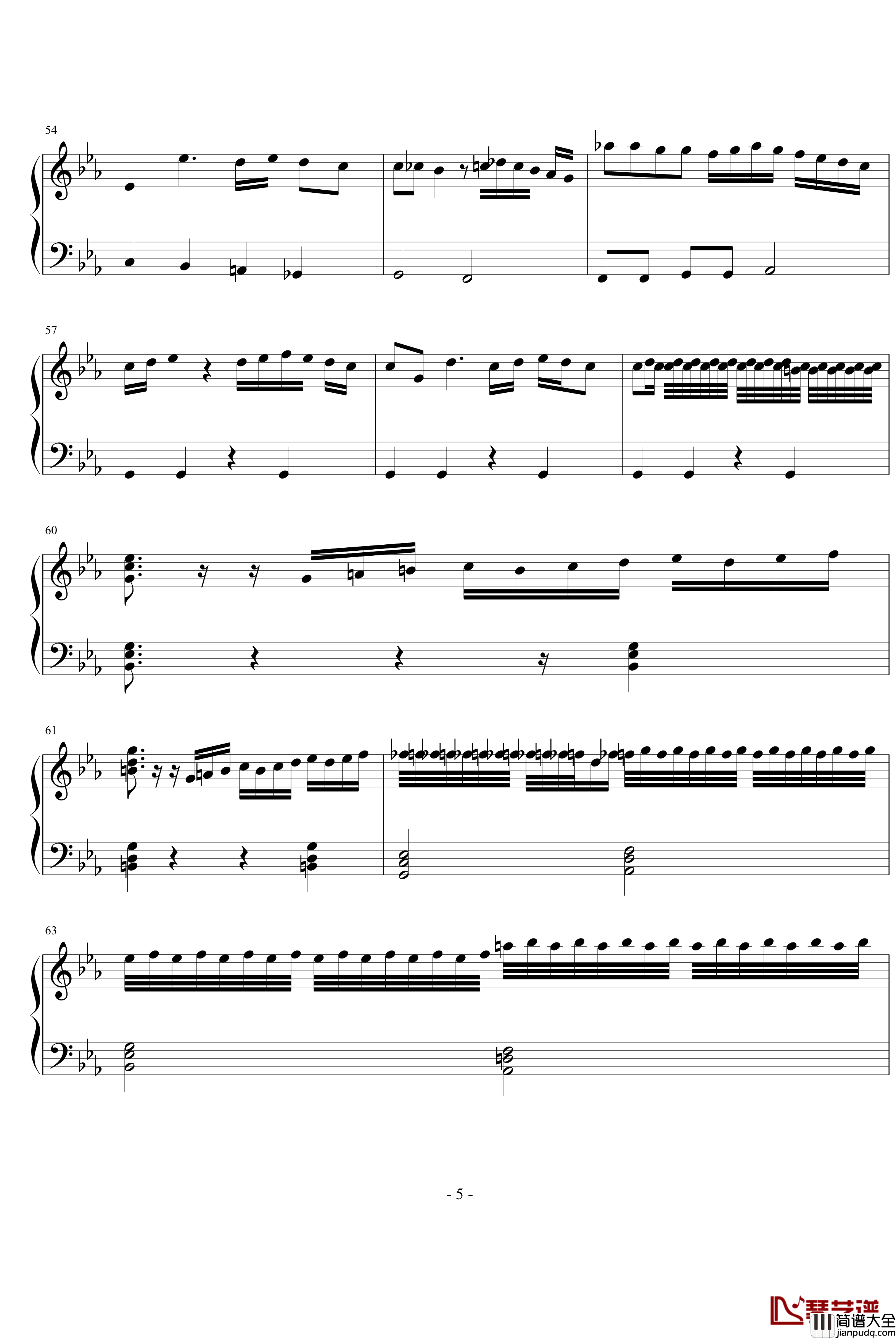 恶魔城月下夜想曲BGM钢琴谱_木雕变奏曲_游戏