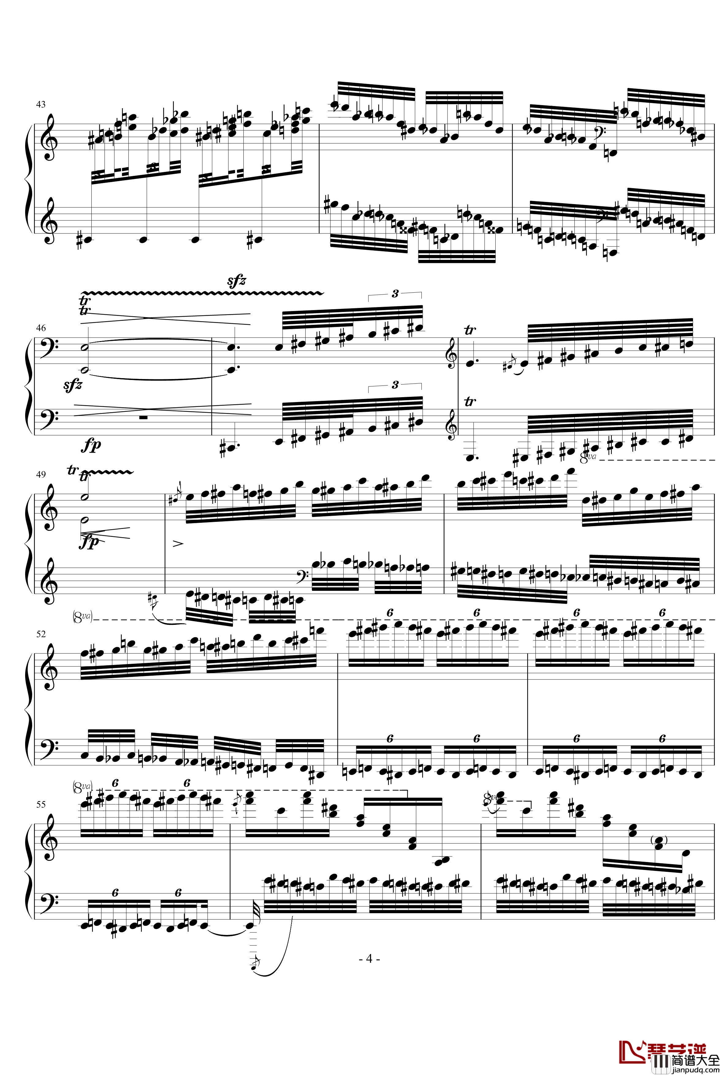 野蜂飞舞钢琴谱_齐夫拉版_世界名曲