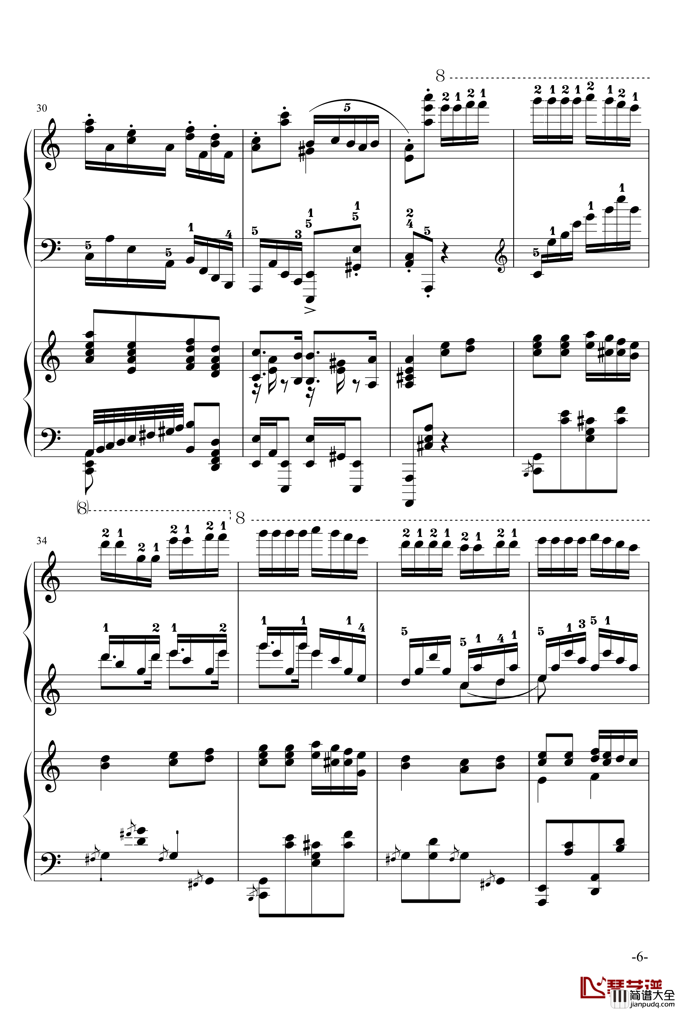 斗琴就找土耳其真实惠钢琴谱_修改_莫扎特