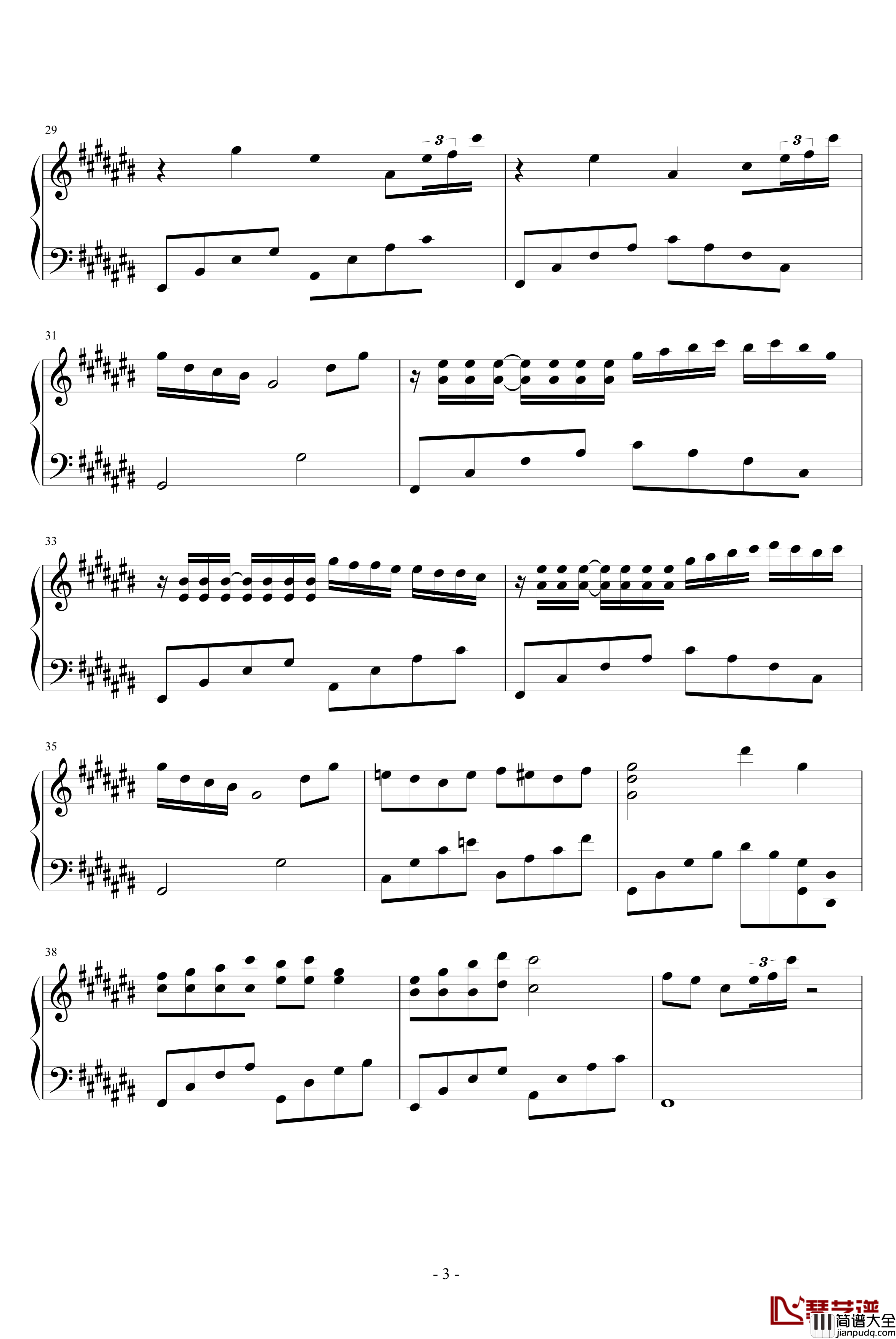 音符滴落的街道钢琴谱_血腥残阳