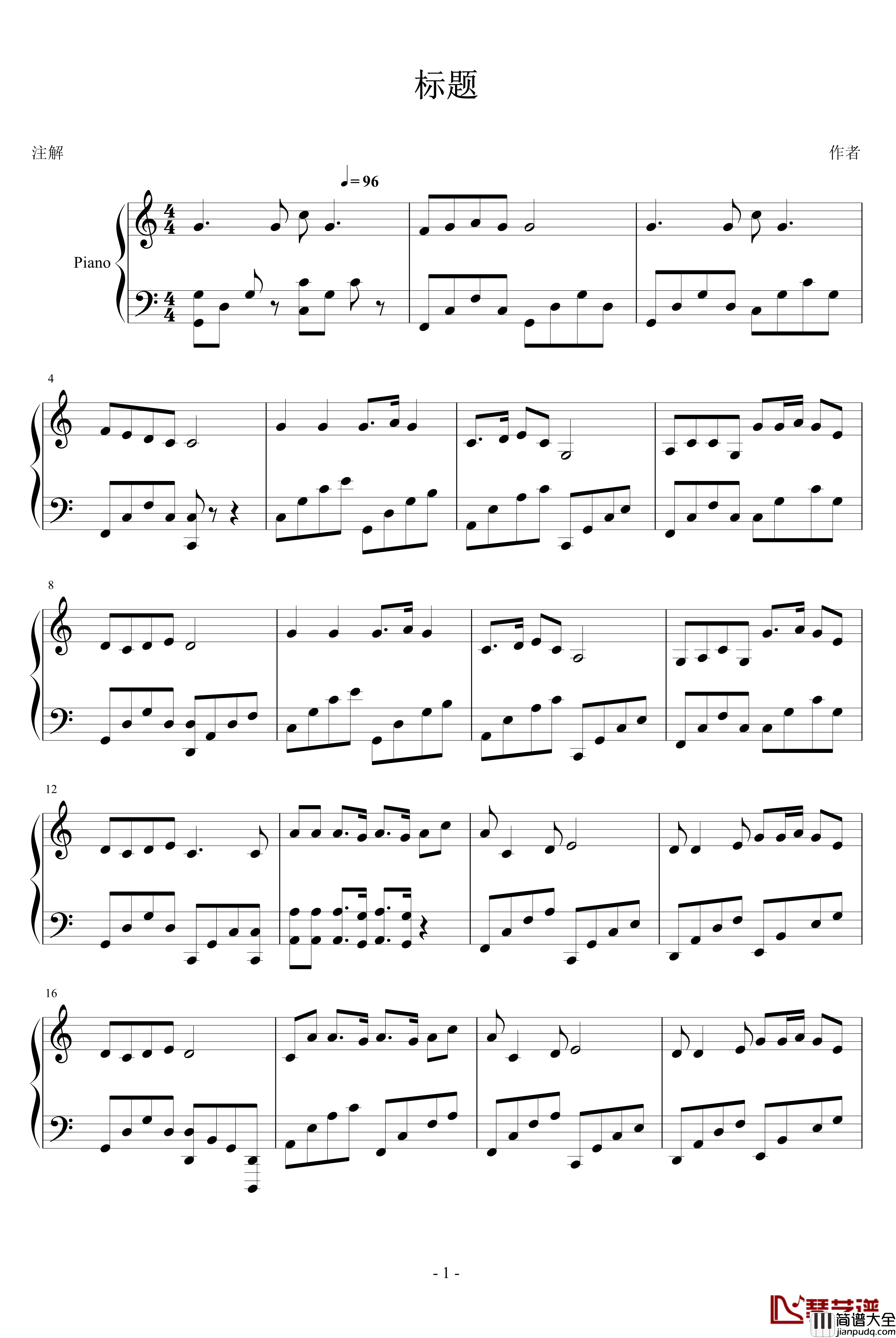 蓝猫淘气3000问主题曲钢琴谱_影视