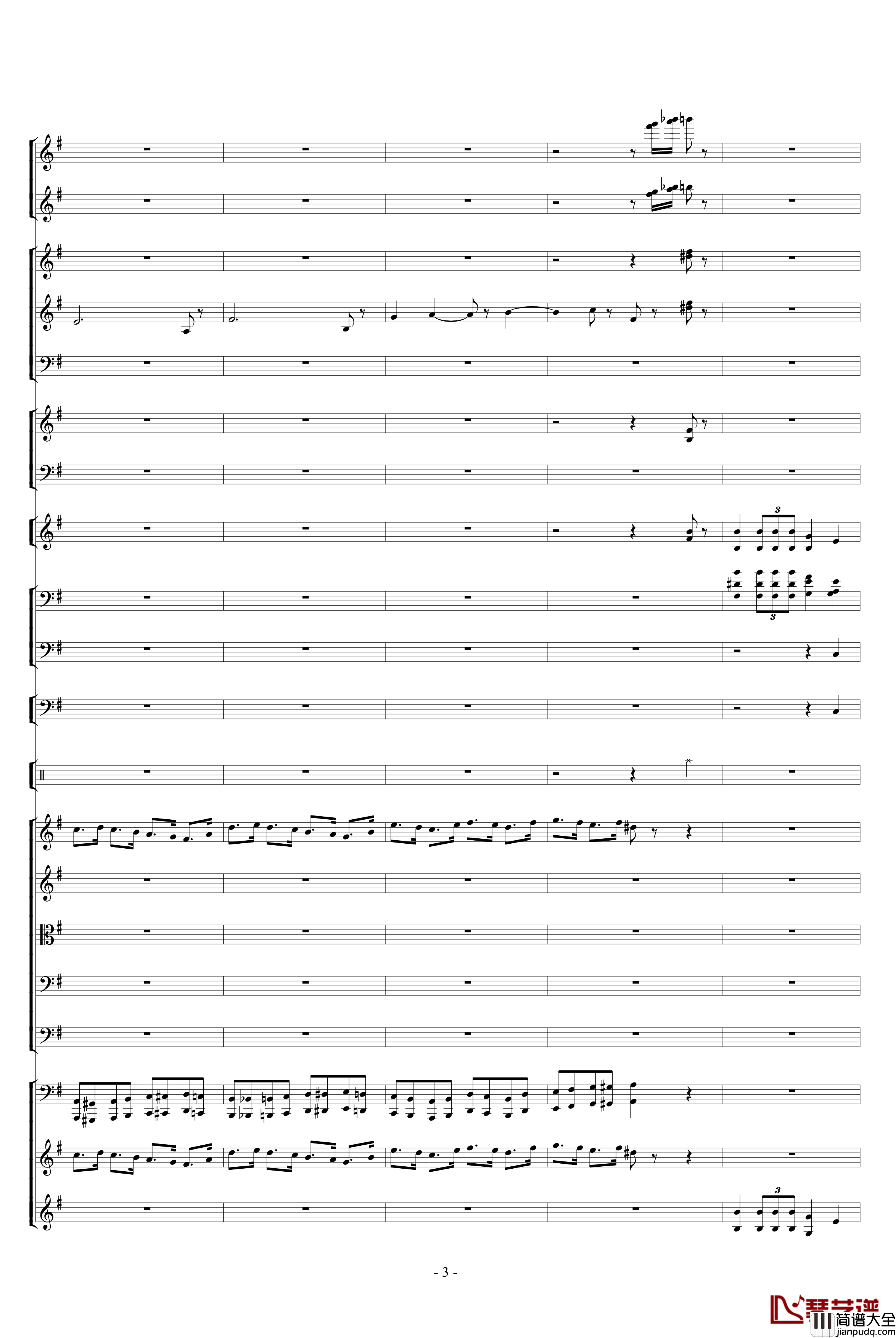 胡桃夹子组曲之进行曲钢琴谱_柴科夫斯基_Peter_Ilyich_Tchaikovsky